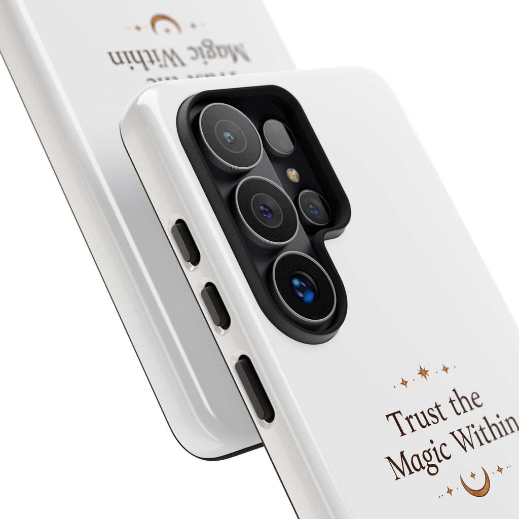Trust the Magic Within phone case | inspirational moon stars design