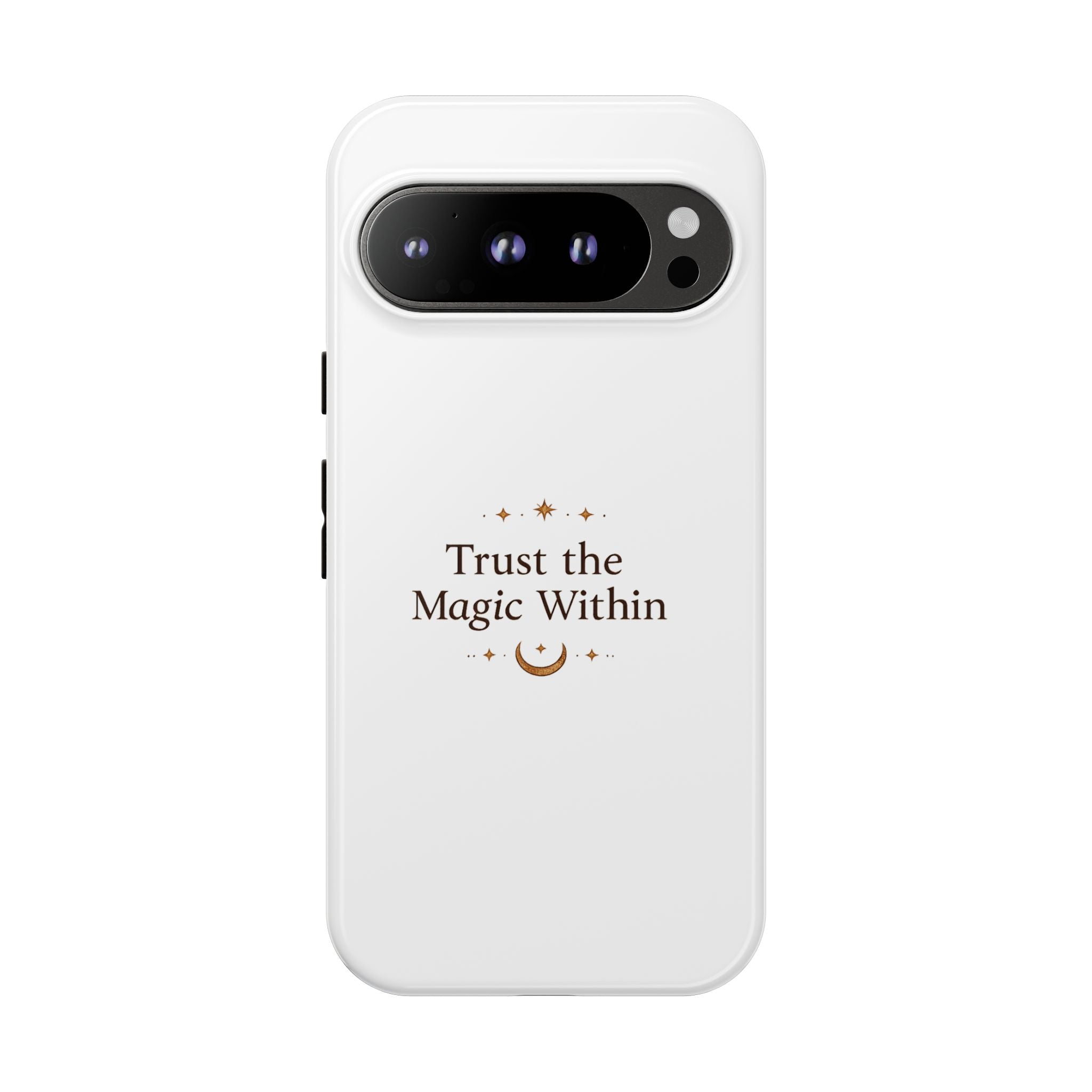 Trust the Magic Within phone case | inspirational moon stars design