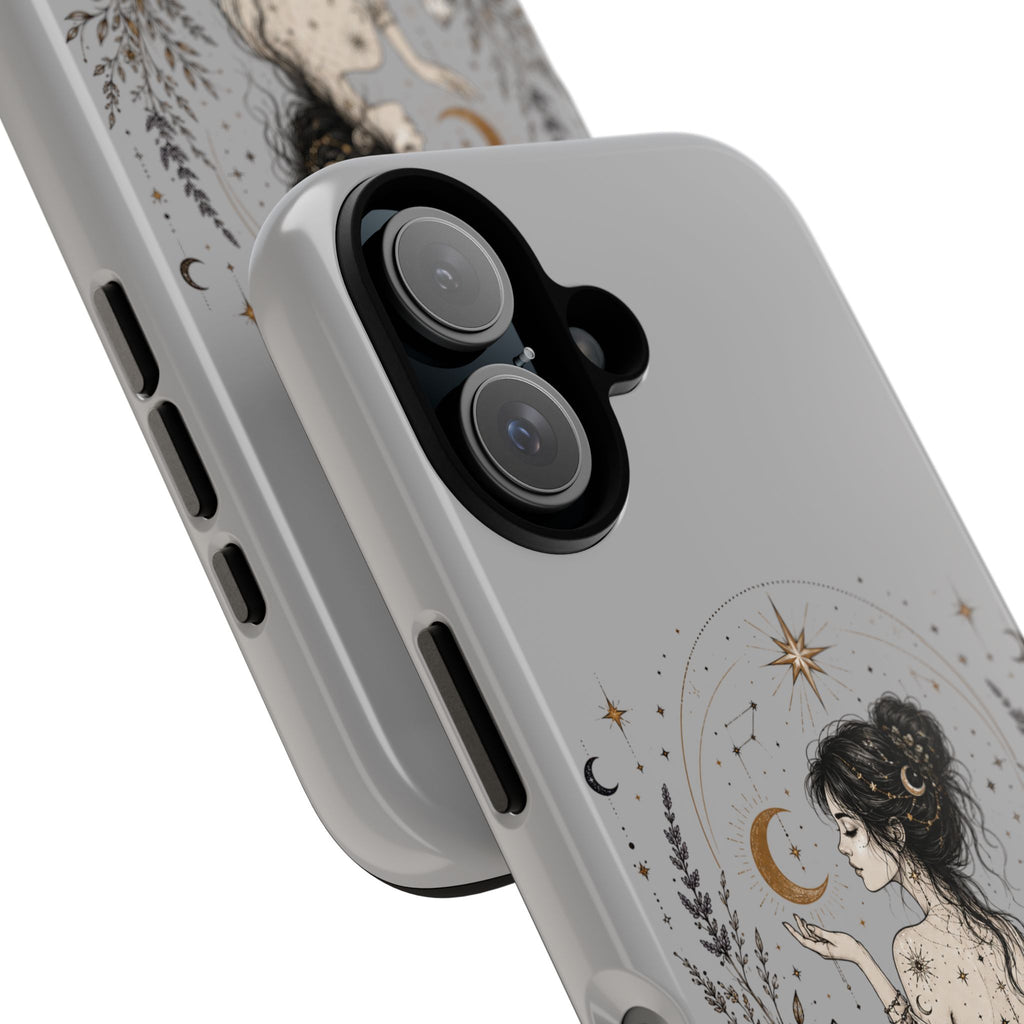 Celestial Witch Illustration Phone Case | Moon Magic, Crystals, Botanical