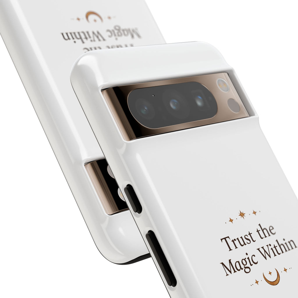 Trust the Magic Within phone case | inspirational moon stars design