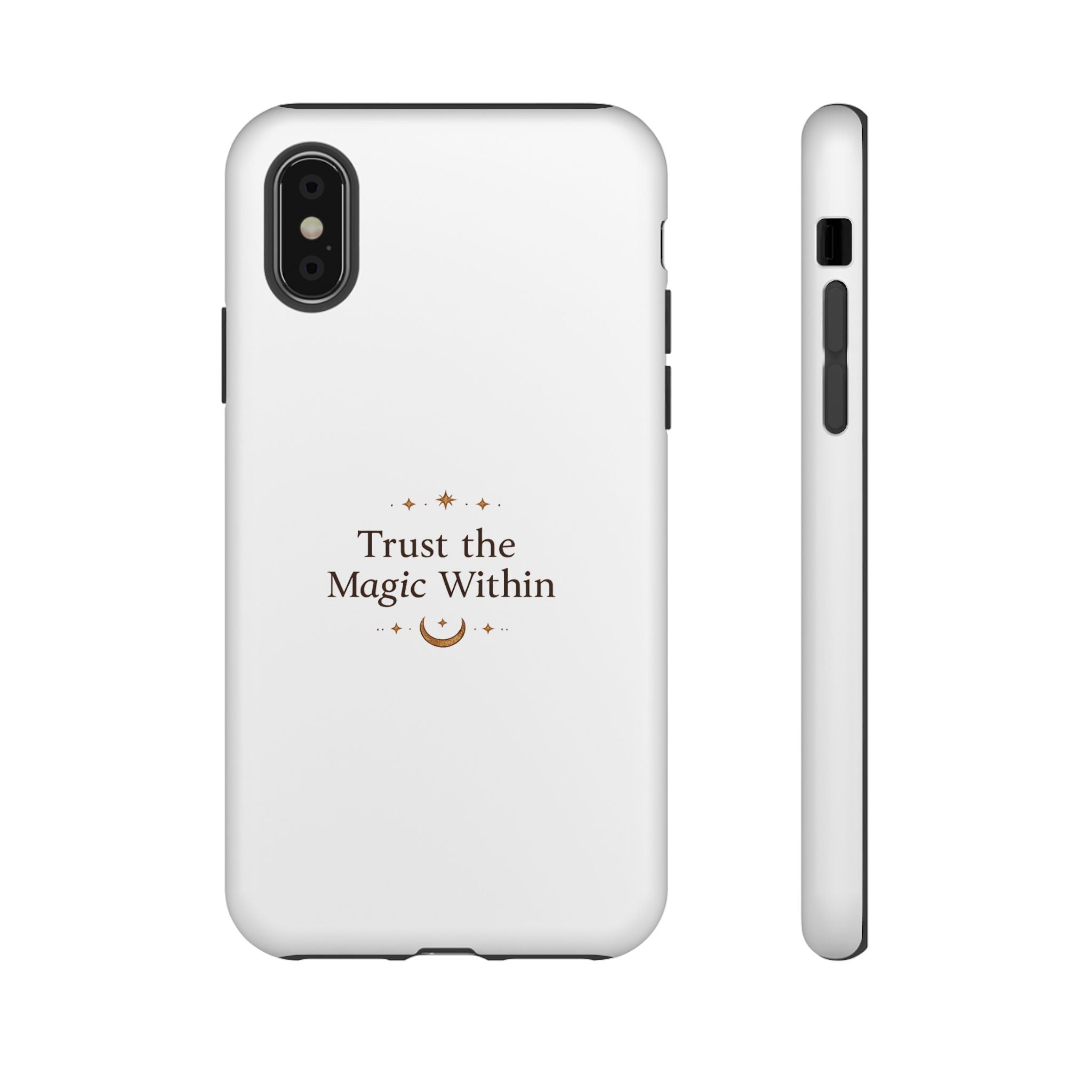 Trust the Magic Within phone case | inspirational moon stars design