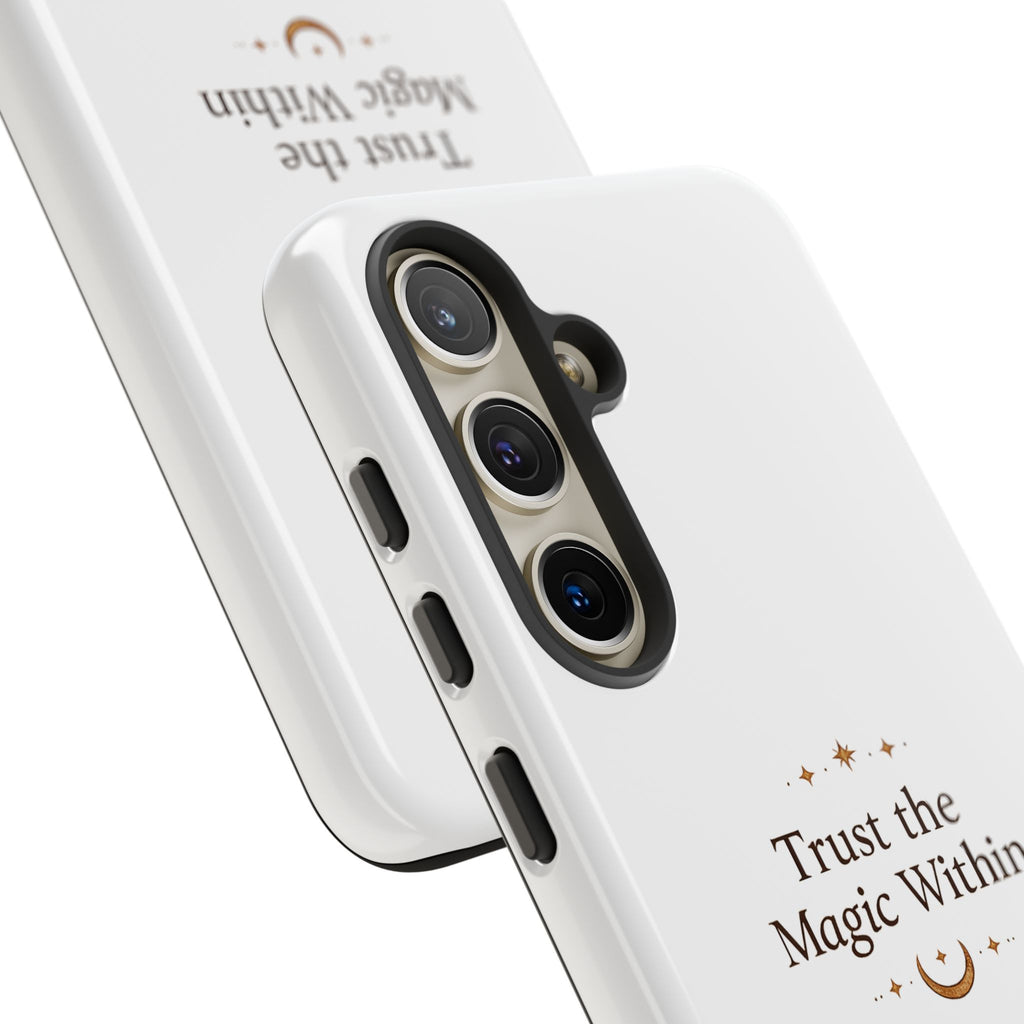 Trust the Magic Within phone case | inspirational moon stars design