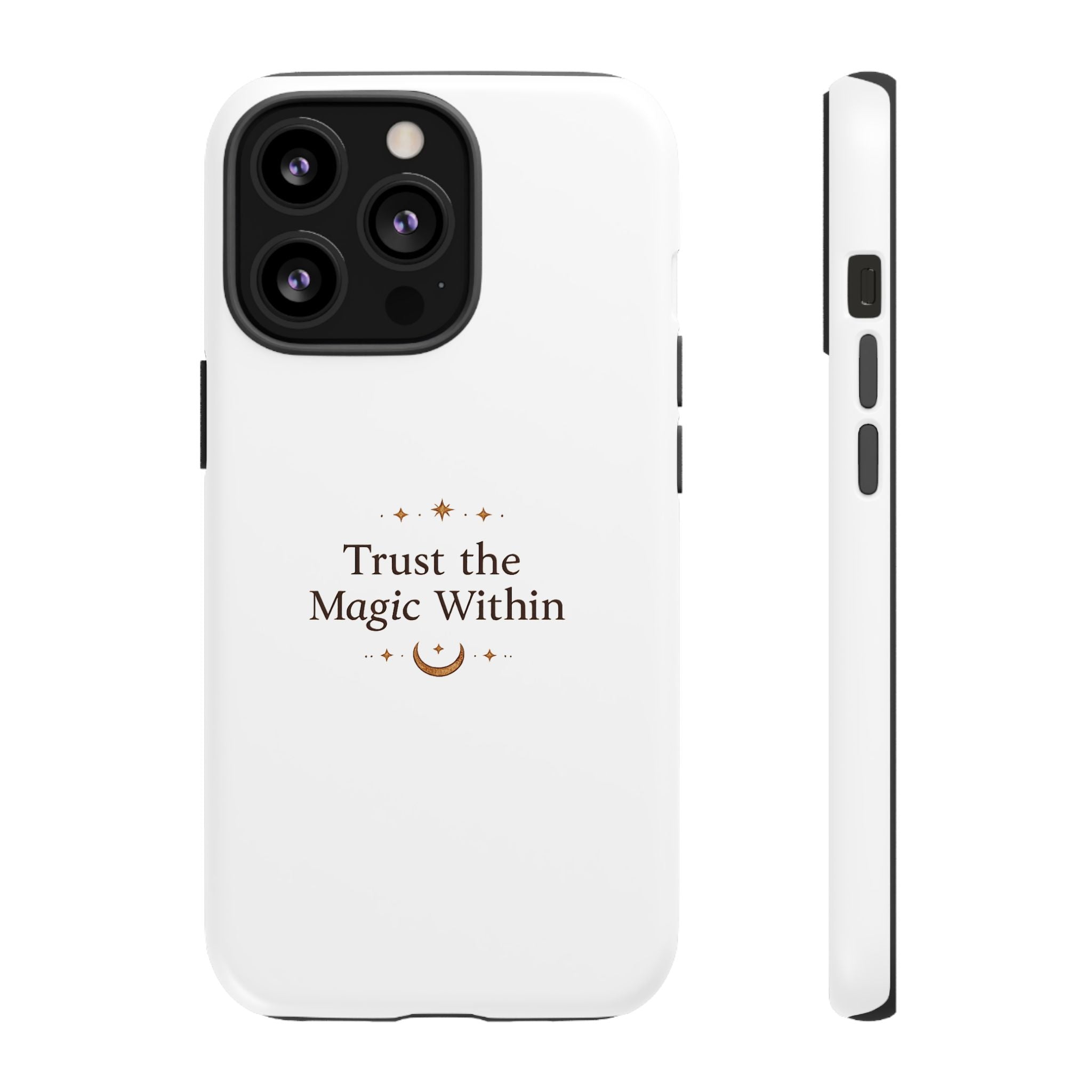 Trust the Magic Within phone case | inspirational moon stars design