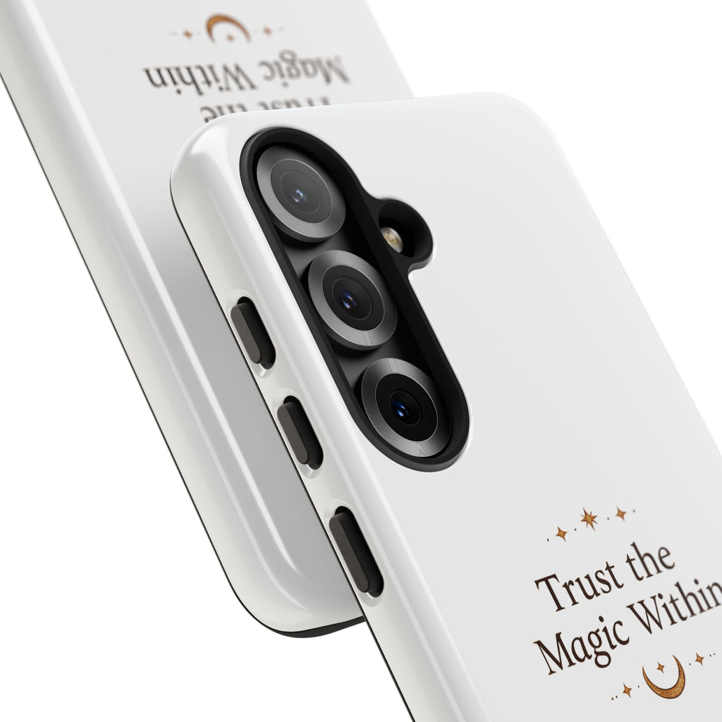 Trust the Magic Within phone case | inspirational moon stars design