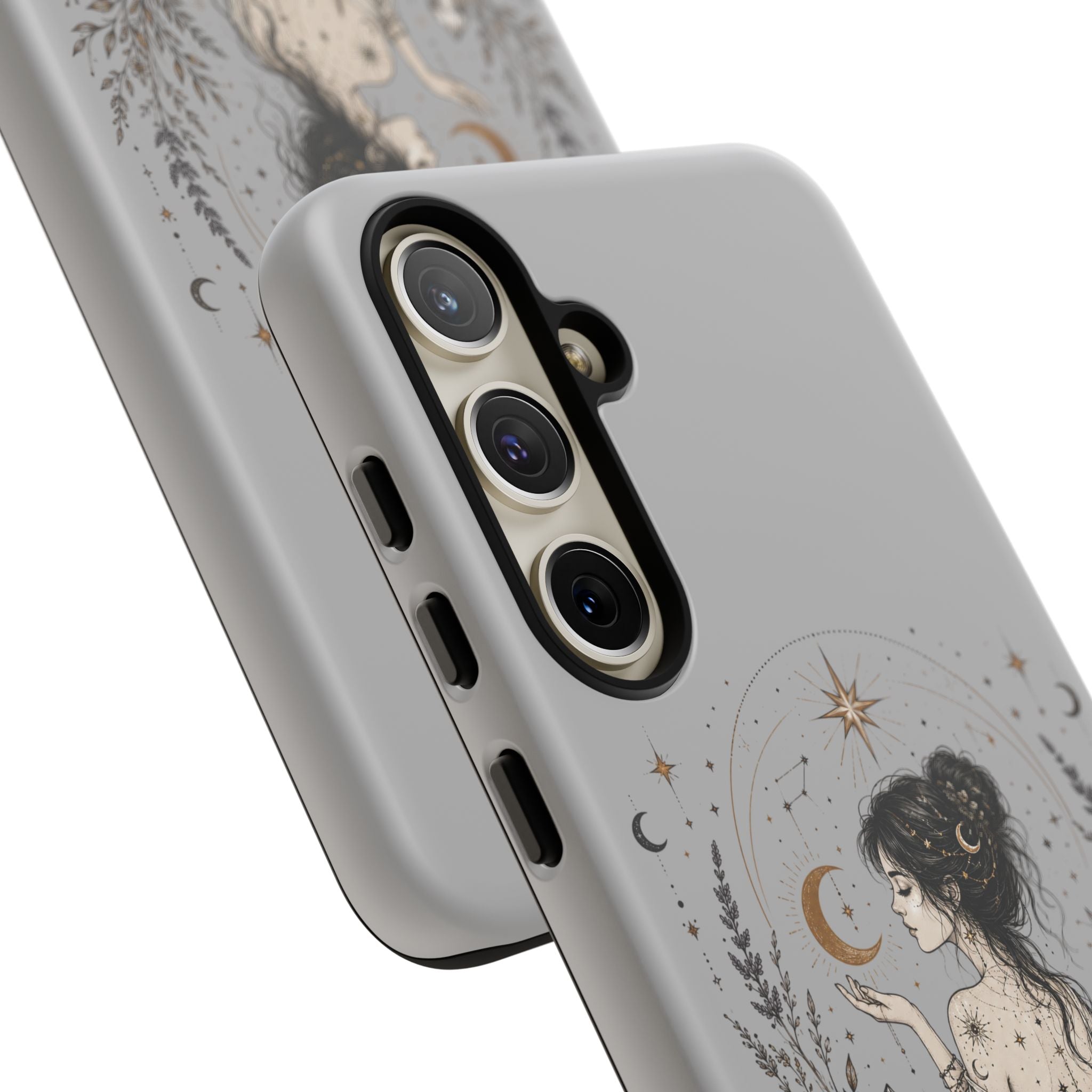 Celestial Witch Illustration Phone Case | Moon Magic, Crystals, Botanical
