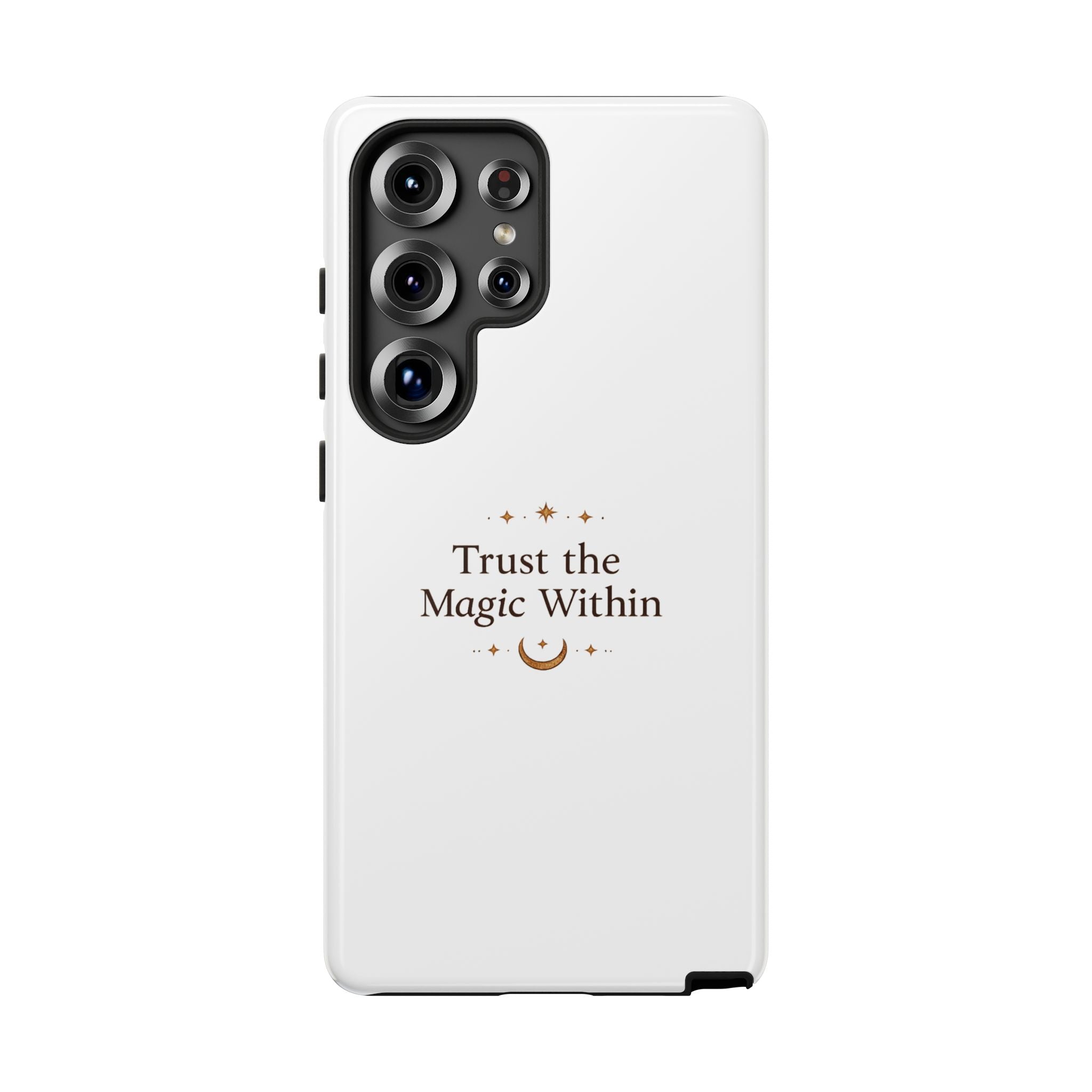 Trust the Magic Within phone case | inspirational moon stars design