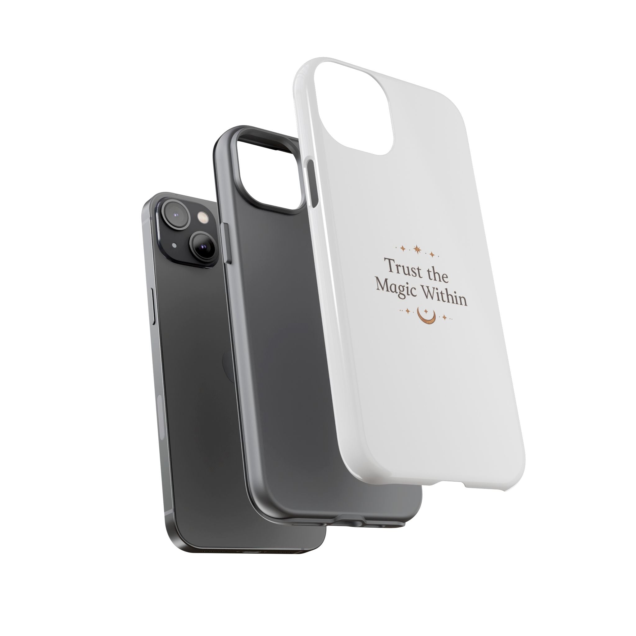 Trust the Magic Within phone case | inspirational moon stars design