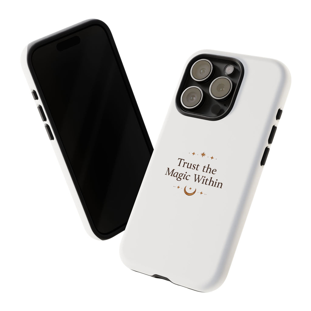 Trust the Magic Within phone case | inspirational moon stars design