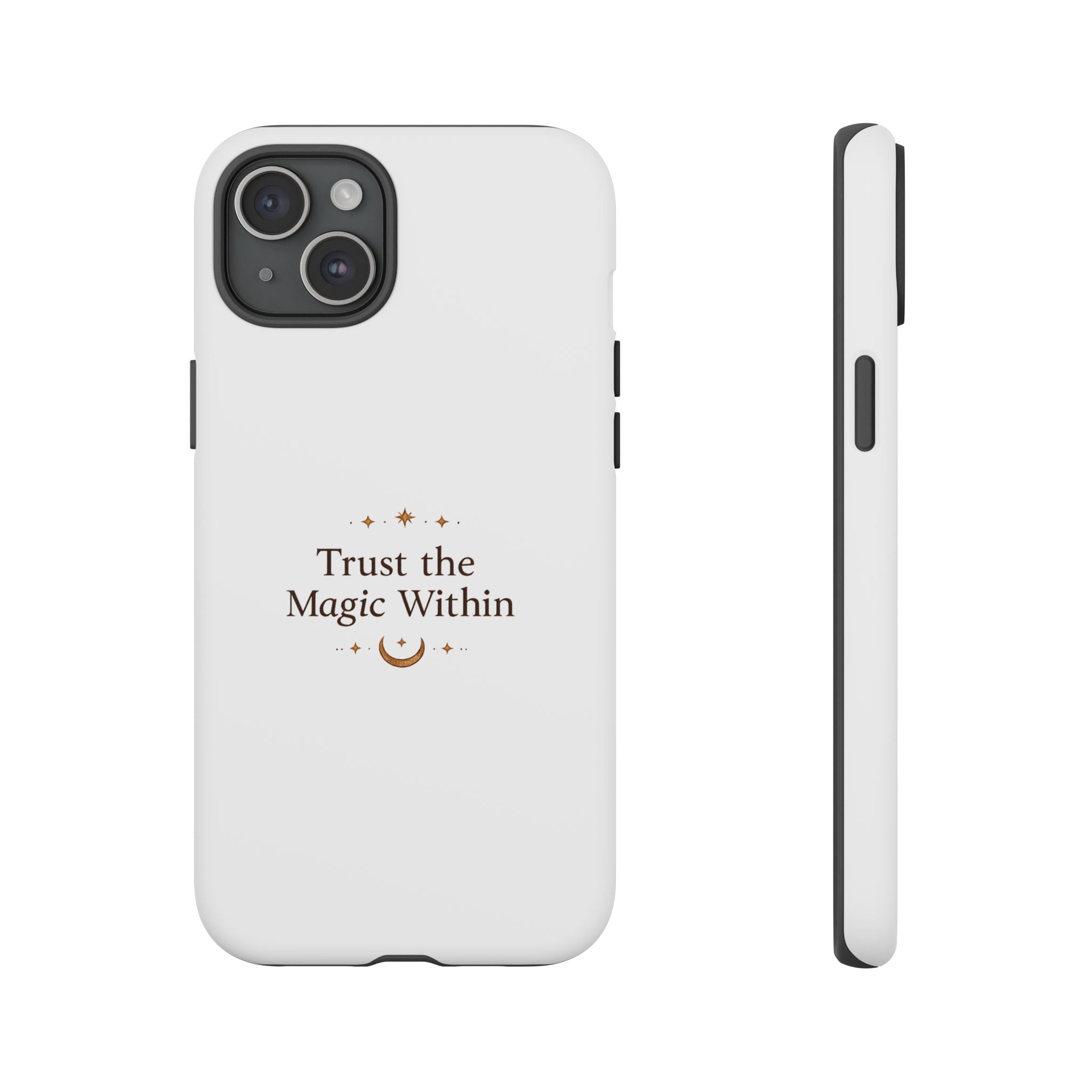 Trust the Magic Within phone case | inspirational moon stars design