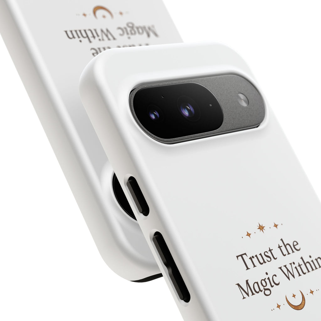 Trust the Magic Within phone case | inspirational moon stars design