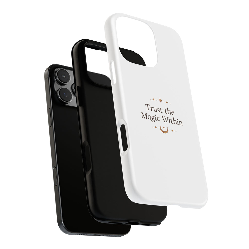 Trust the Magic Within phone case | inspirational moon stars design