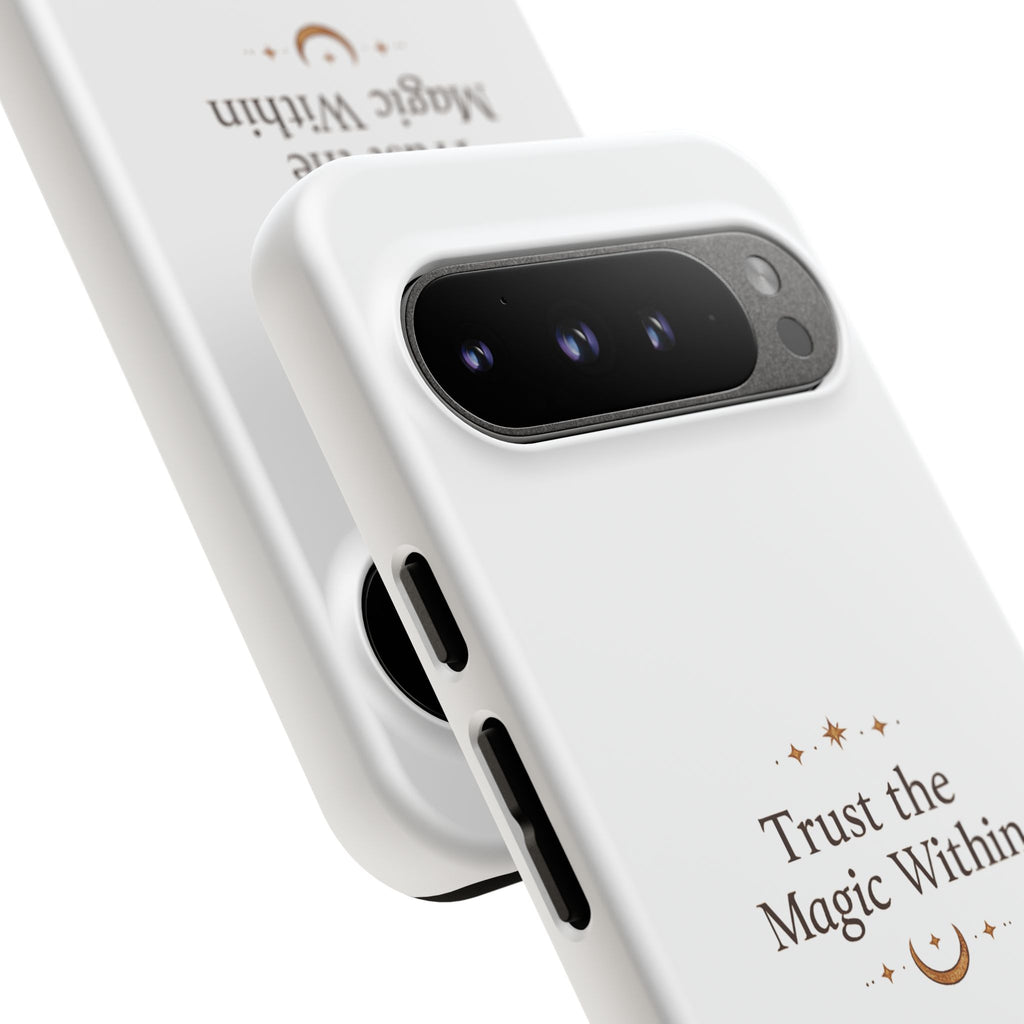 Trust the Magic Within phone case | inspirational moon stars design