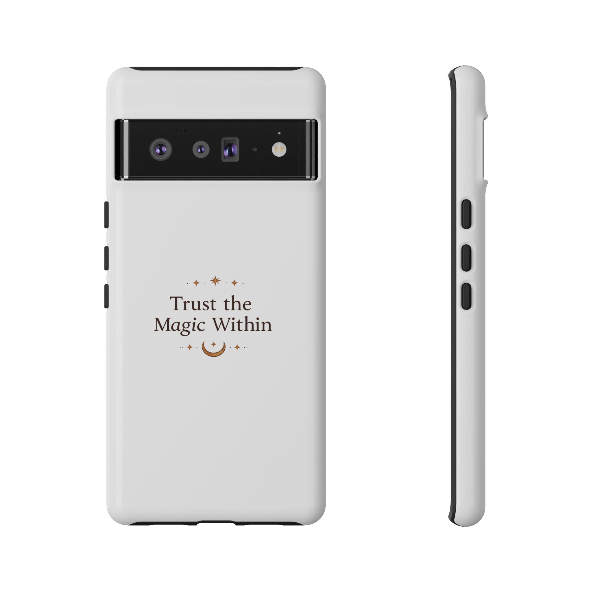 Trust the Magic Within phone case | inspirational moon stars design