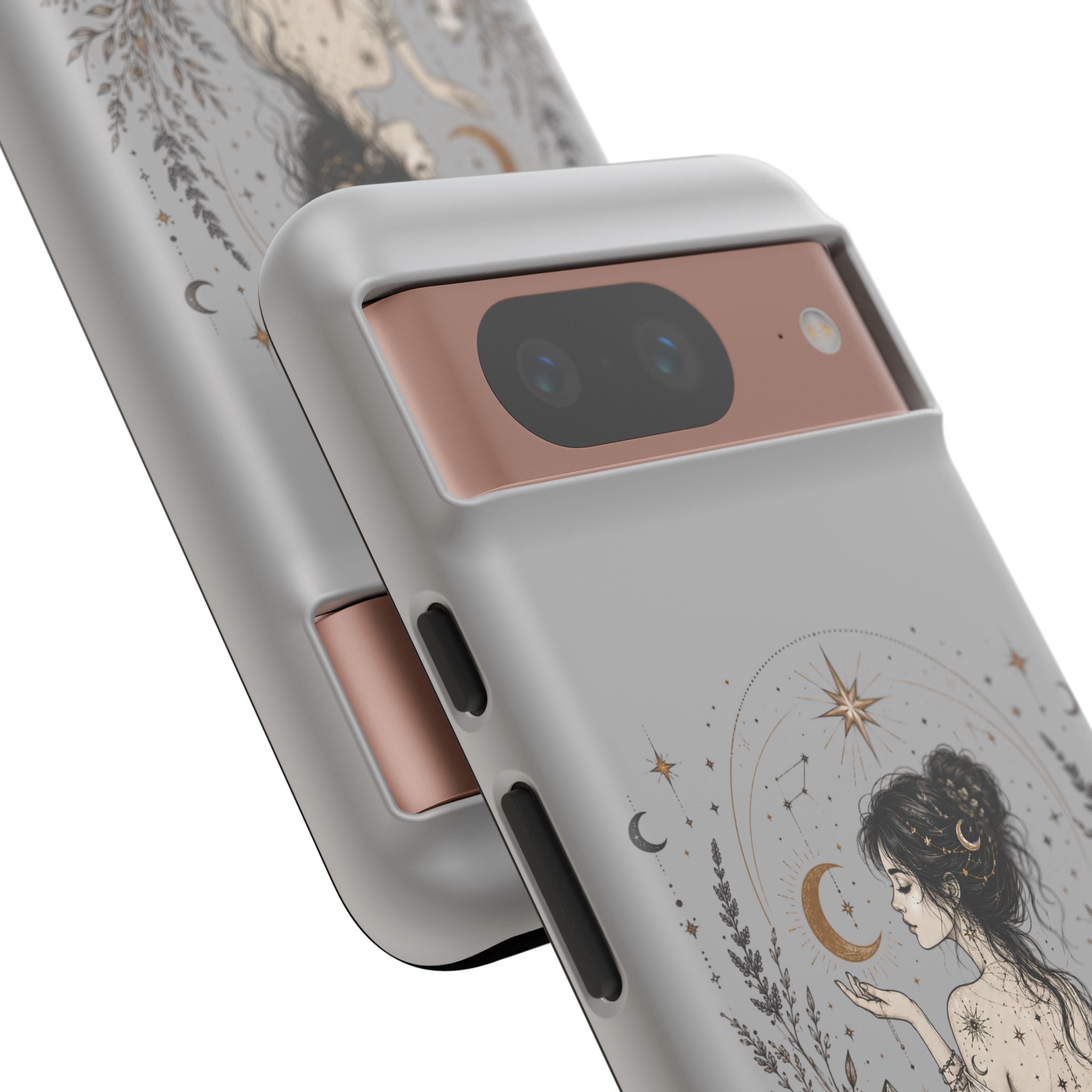 Celestial Witch Illustration Phone Case | Moon Magic, Crystals, Botanical