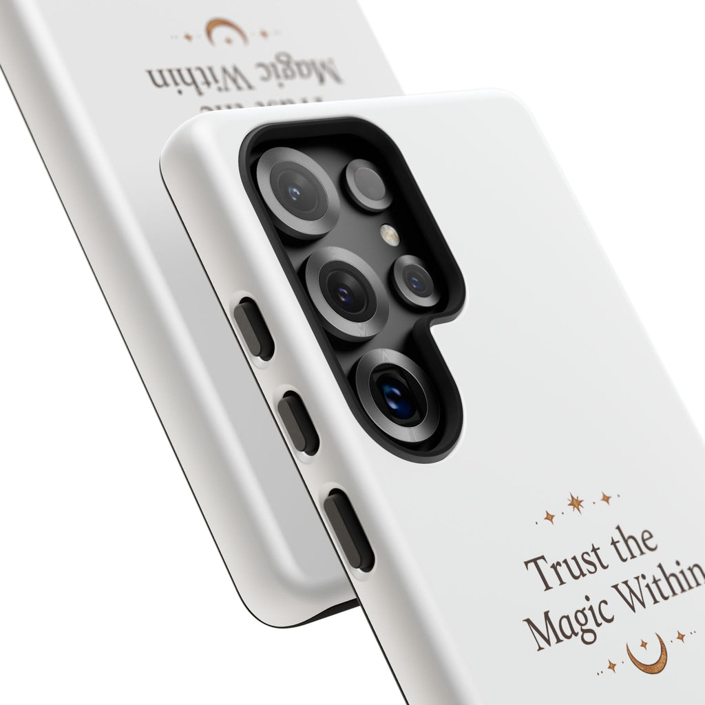 Trust the Magic Within phone case | inspirational moon stars design