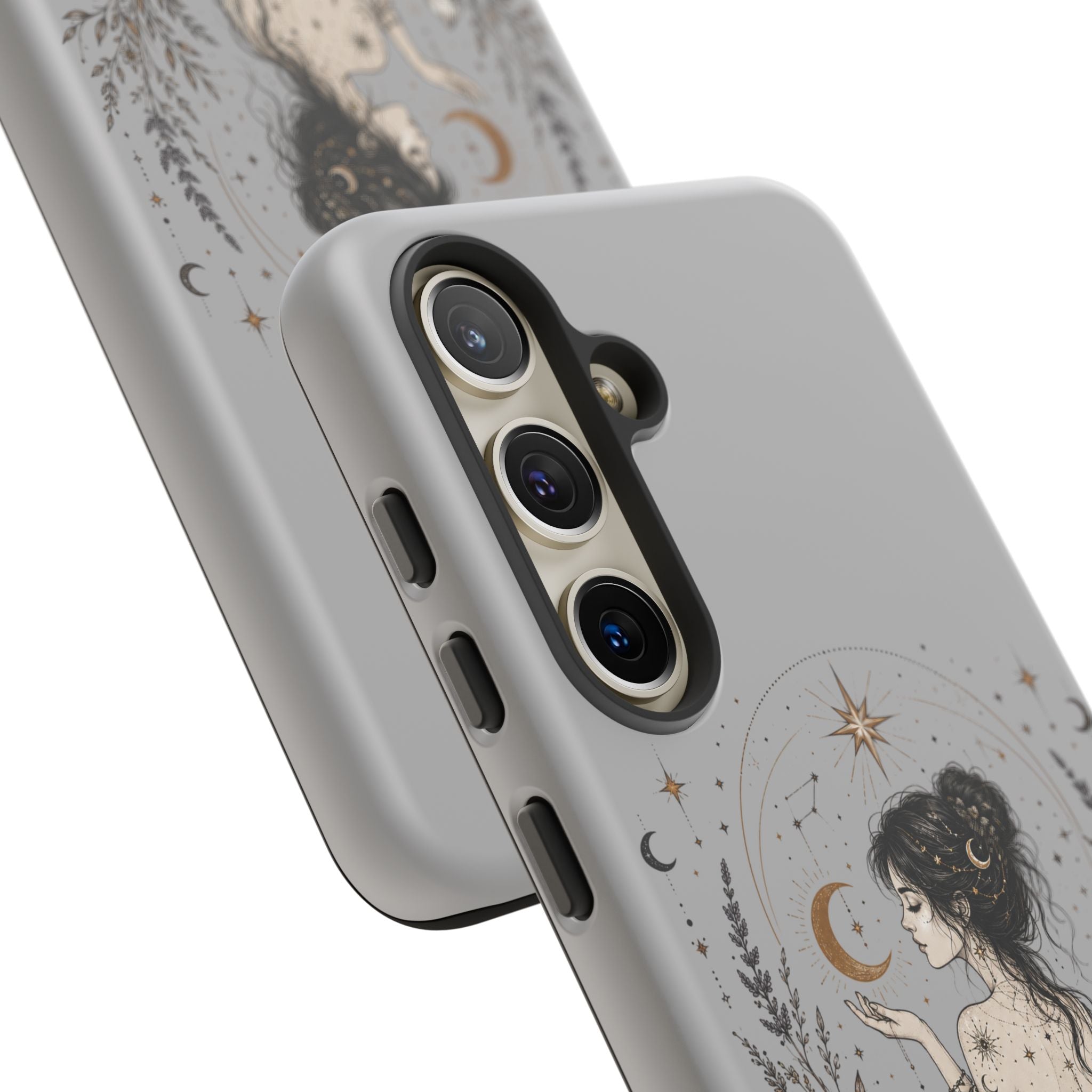 Celestial Witch Illustration Phone Case | Moon Magic, Crystals, Botanical