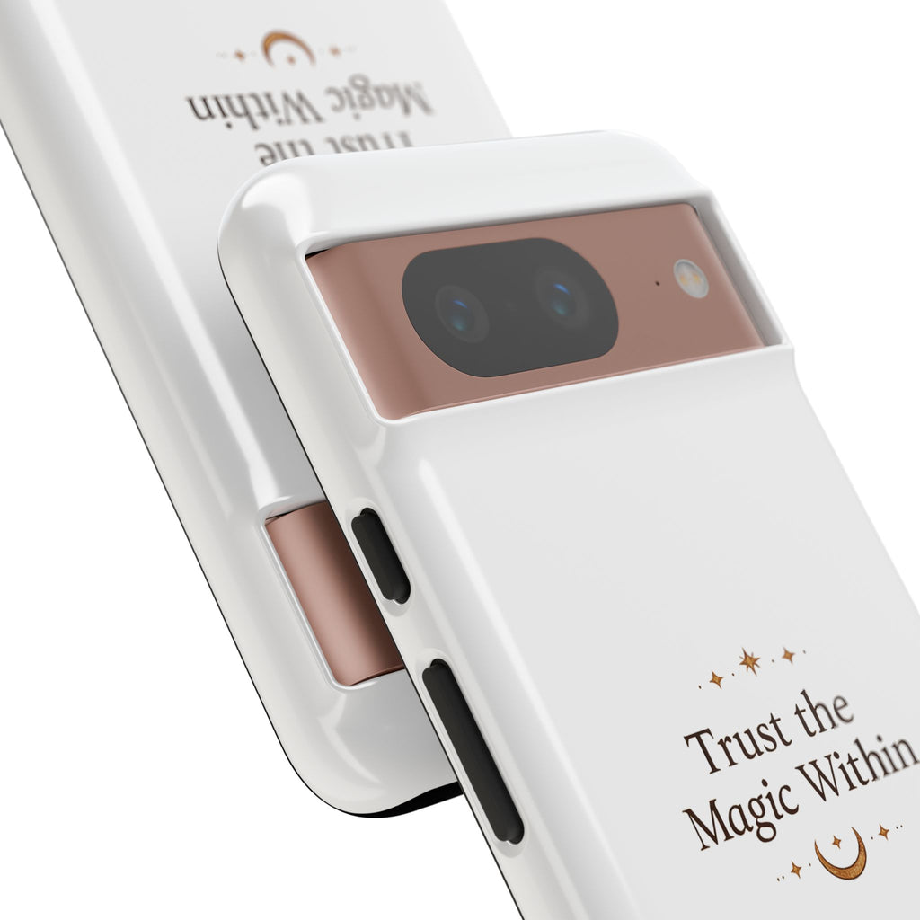 Trust the Magic Within phone case | inspirational moon stars design