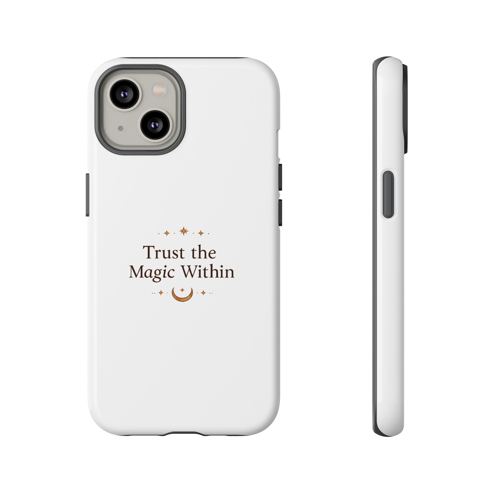 Trust the Magic Within phone case | inspirational moon stars design
