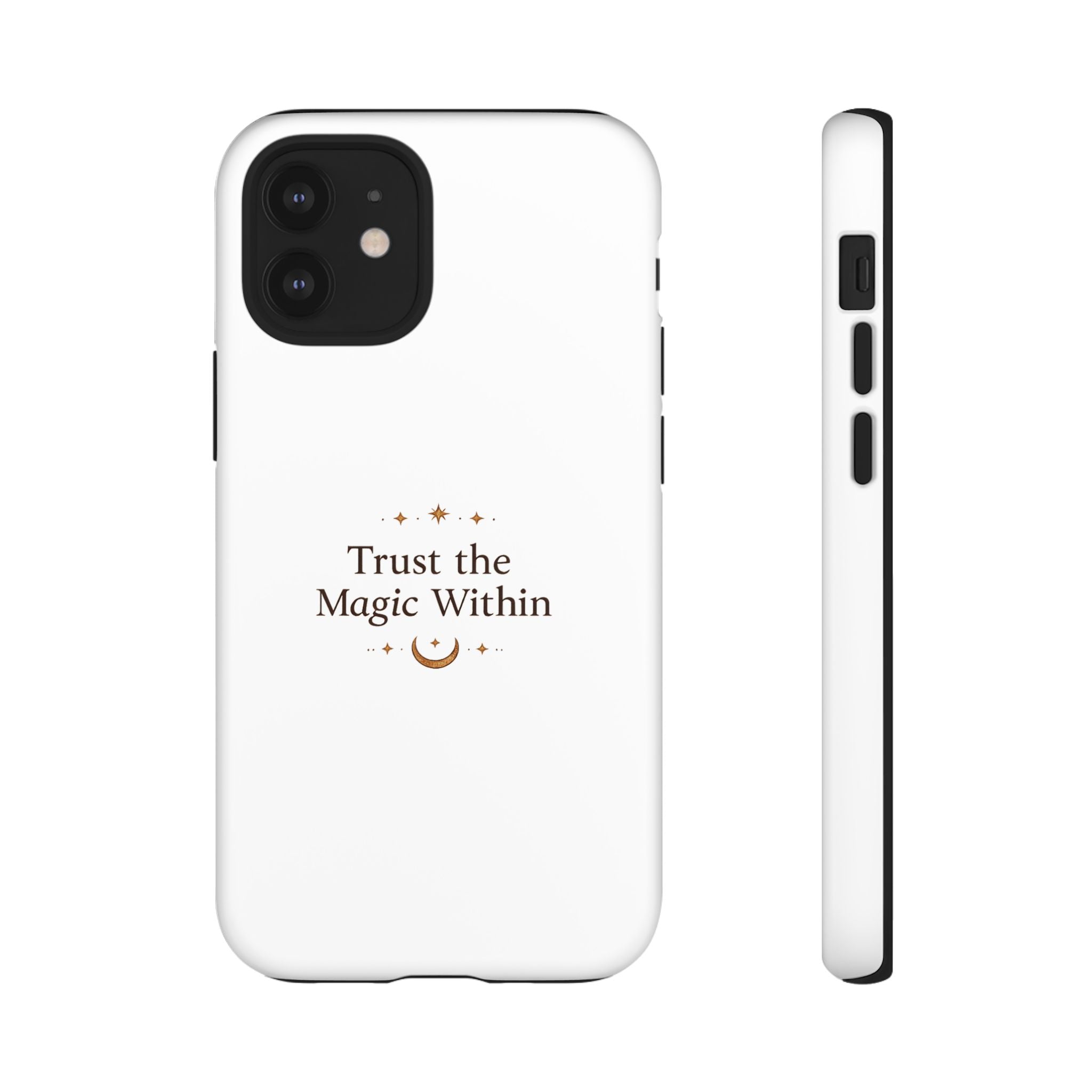 Trust the Magic Within phone case | inspirational moon stars design