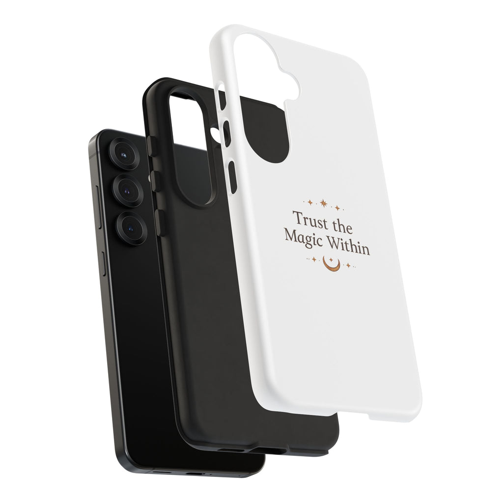 Trust the Magic Within phone case | inspirational moon stars design