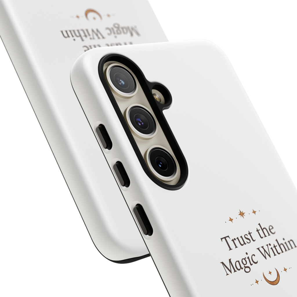 Trust the Magic Within phone case | inspirational moon stars design