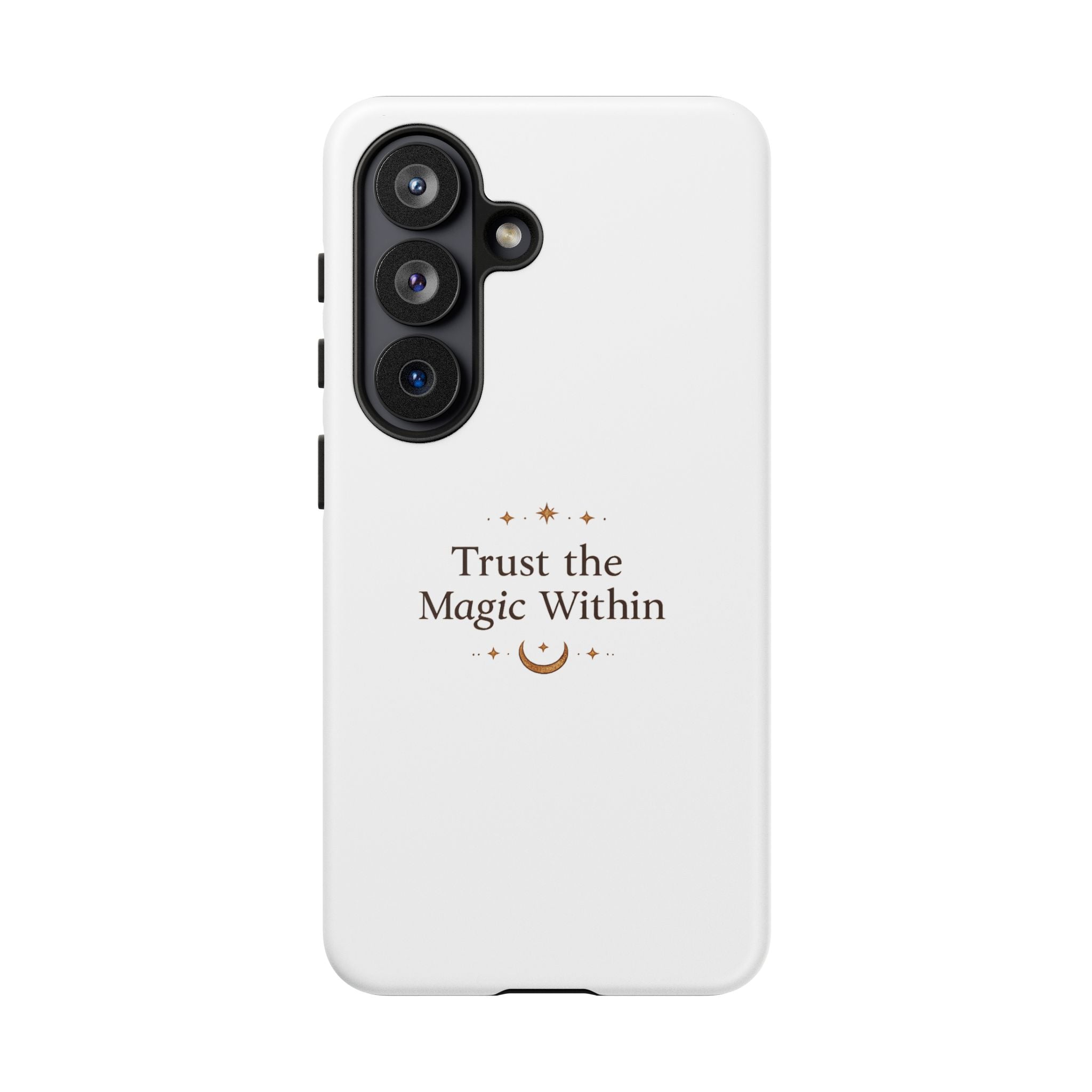Trust the Magic Within phone case | inspirational moon stars design