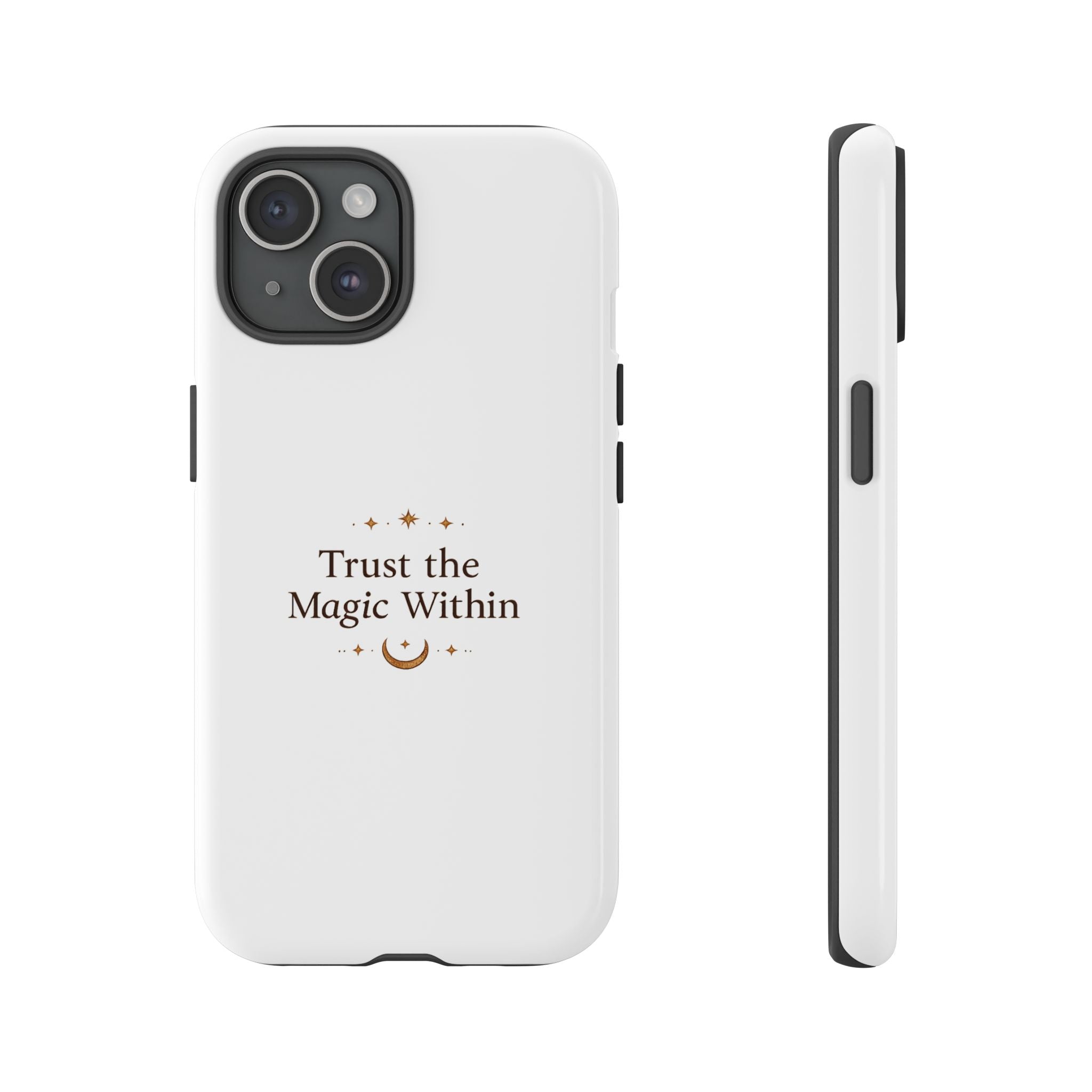 Trust the Magic Within phone case | inspirational moon stars design