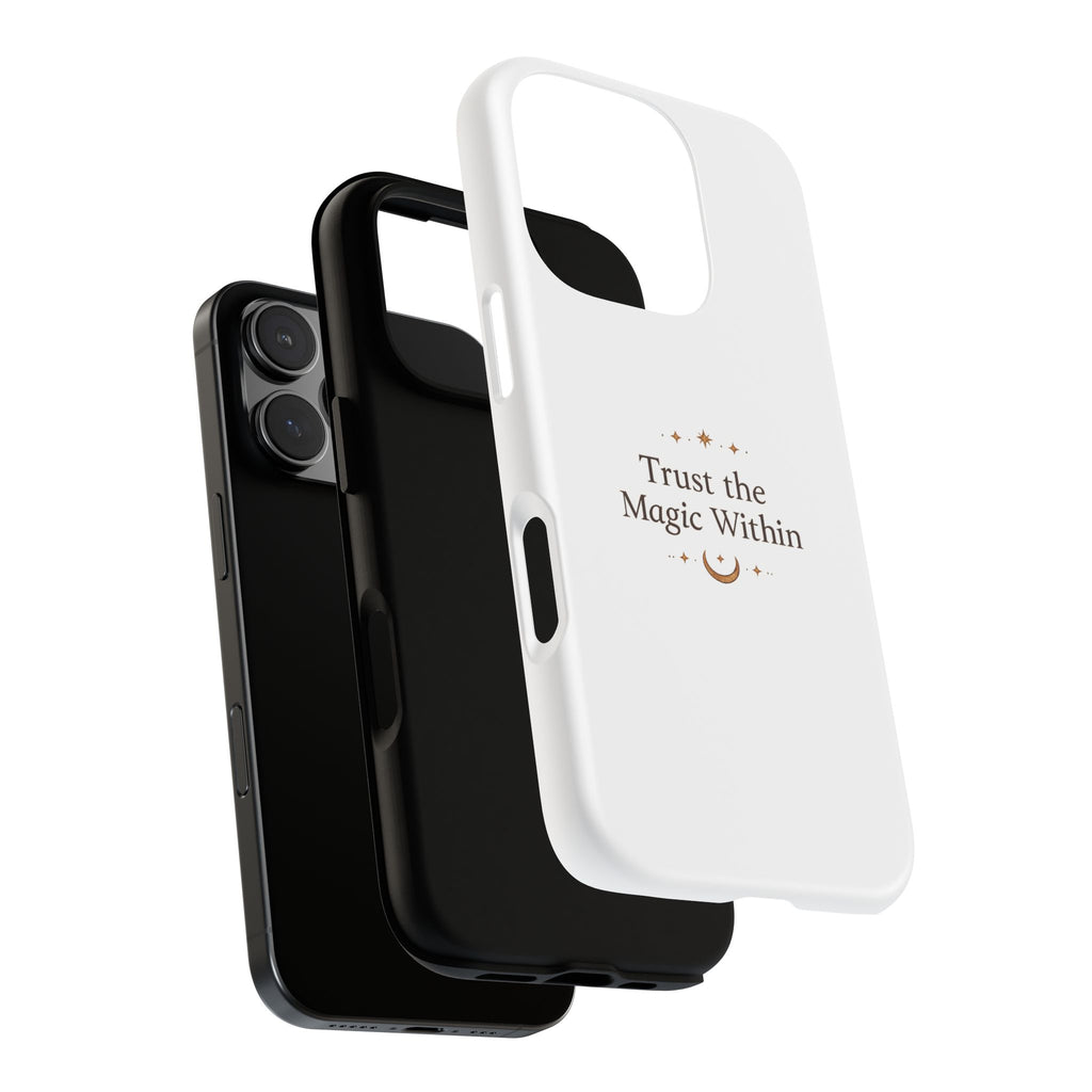 Trust the Magic Within phone case | inspirational moon stars design