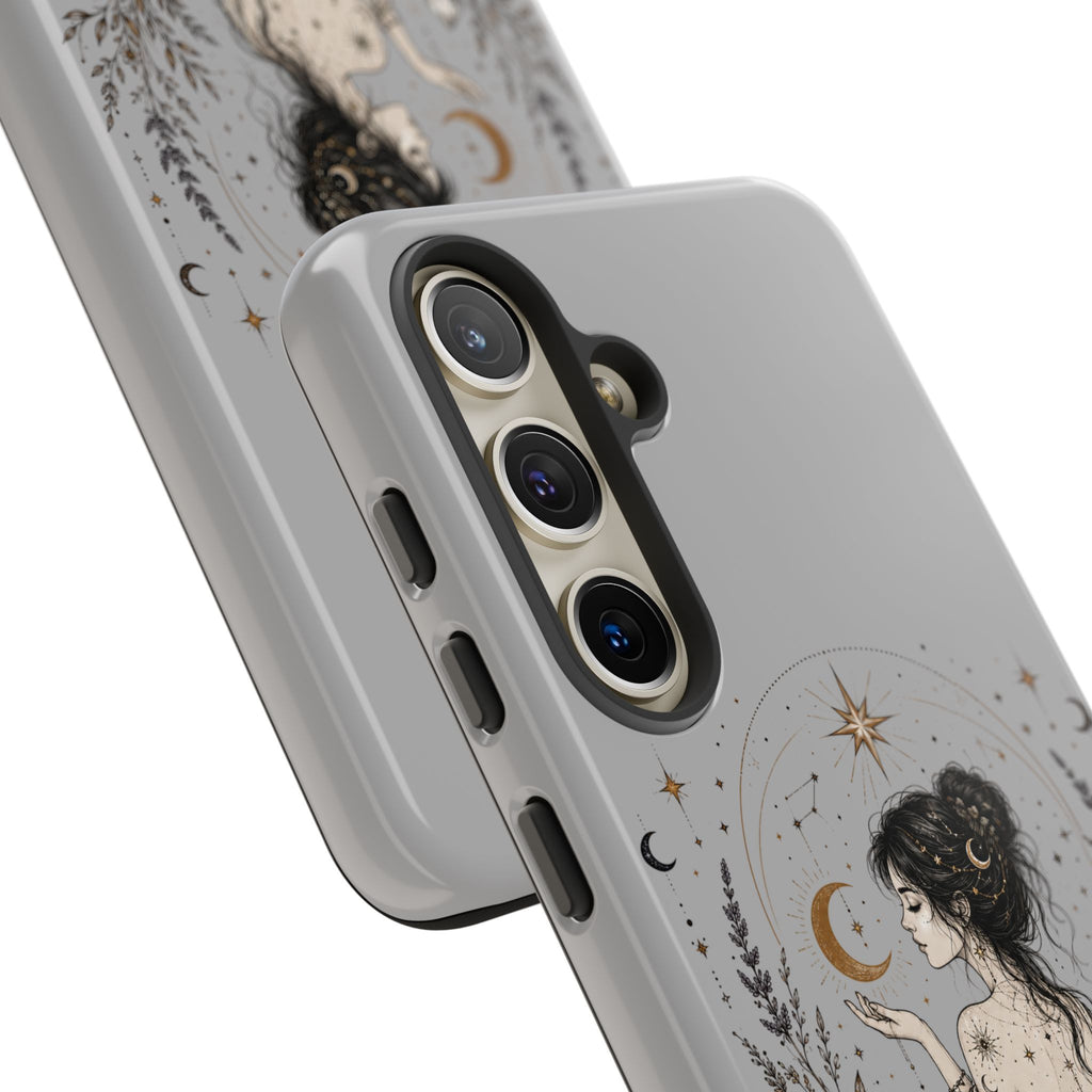 Celestial Witch Illustration Phone Case | Moon Magic, Crystals, Botanical
