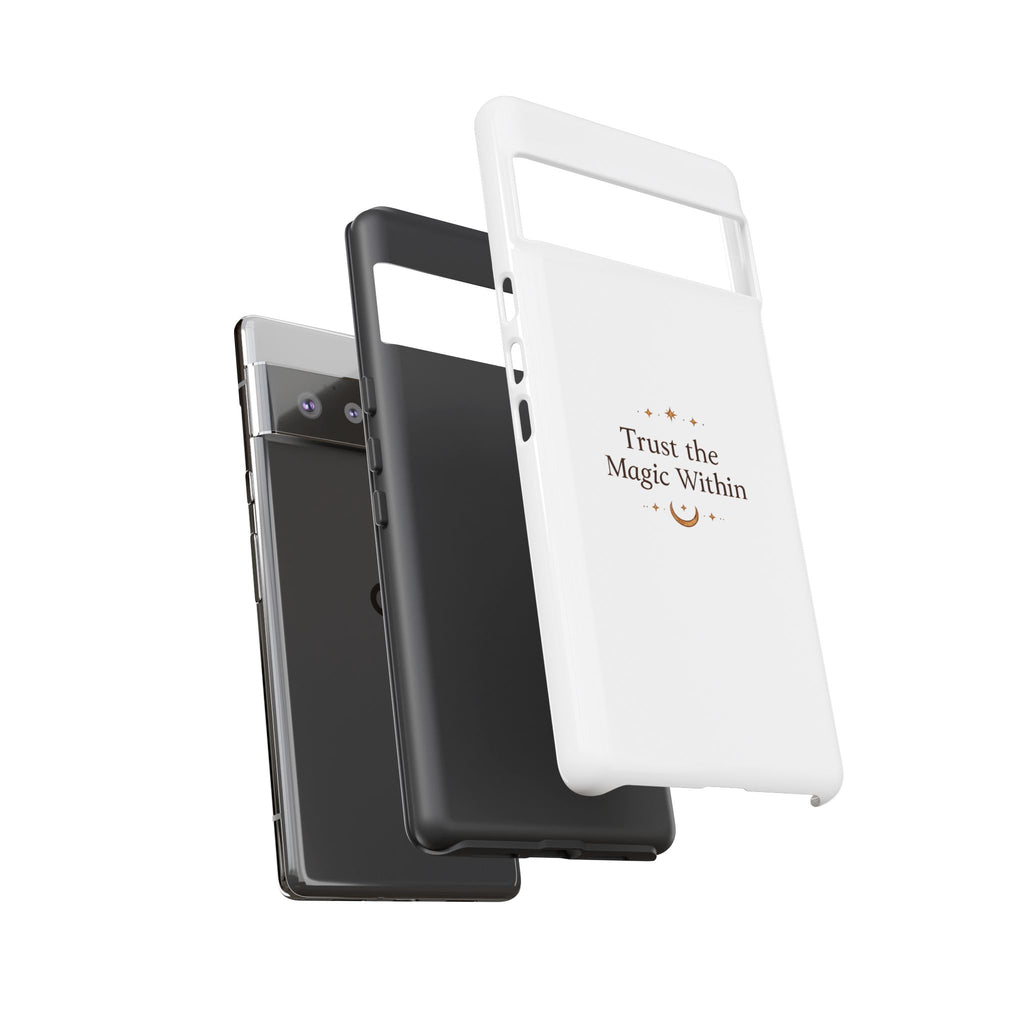Trust the Magic Within phone case | inspirational moon stars design