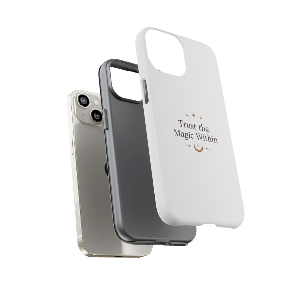 Trust the Magic Within phone case | inspirational moon stars design