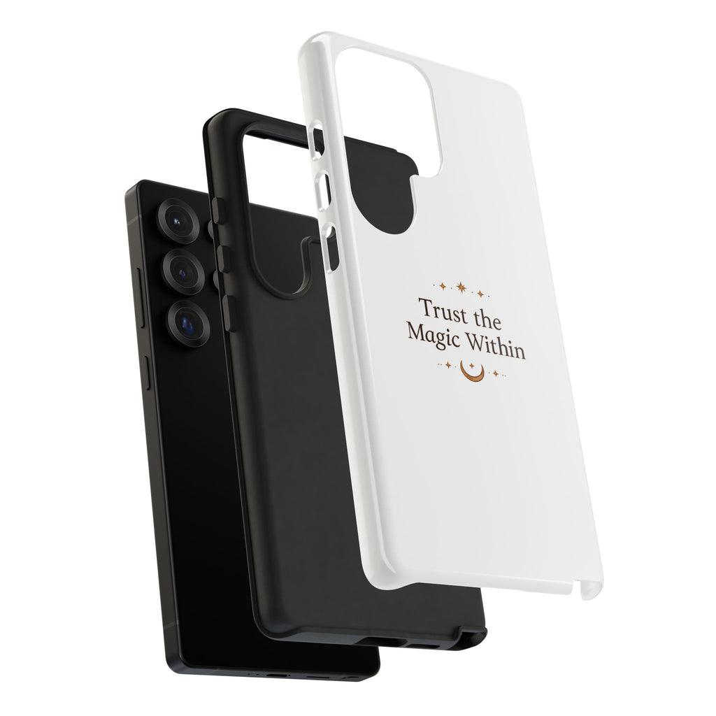 Trust the Magic Within phone case | inspirational moon stars design