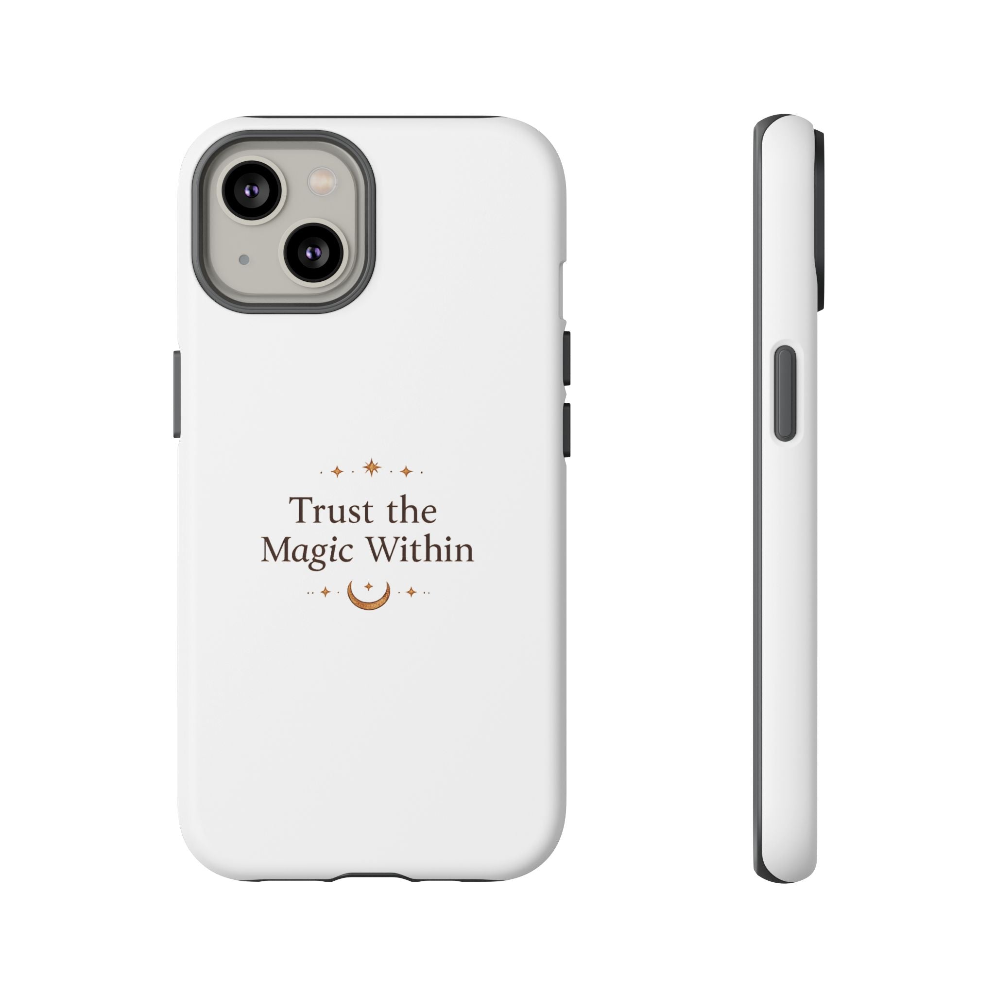 Trust the Magic Within phone case | inspirational moon stars design