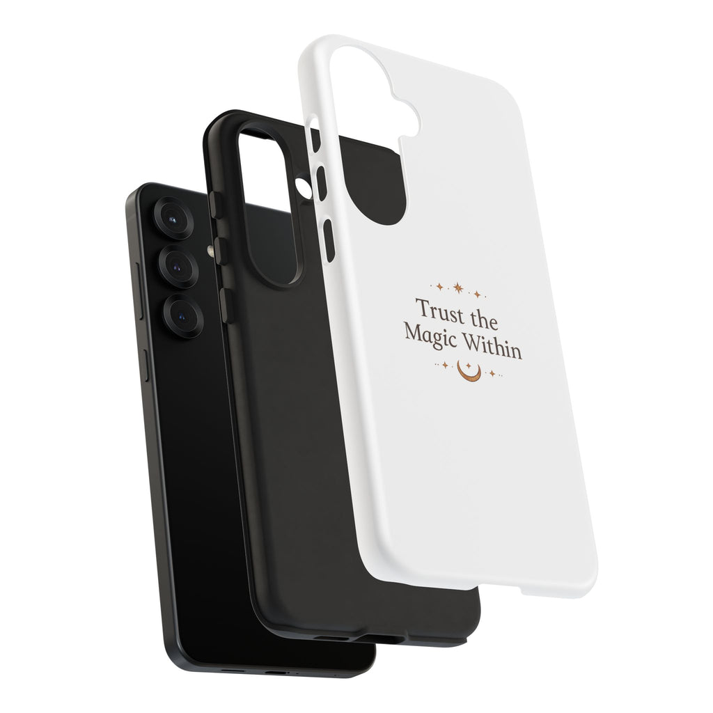 Trust the Magic Within phone case | inspirational moon stars design