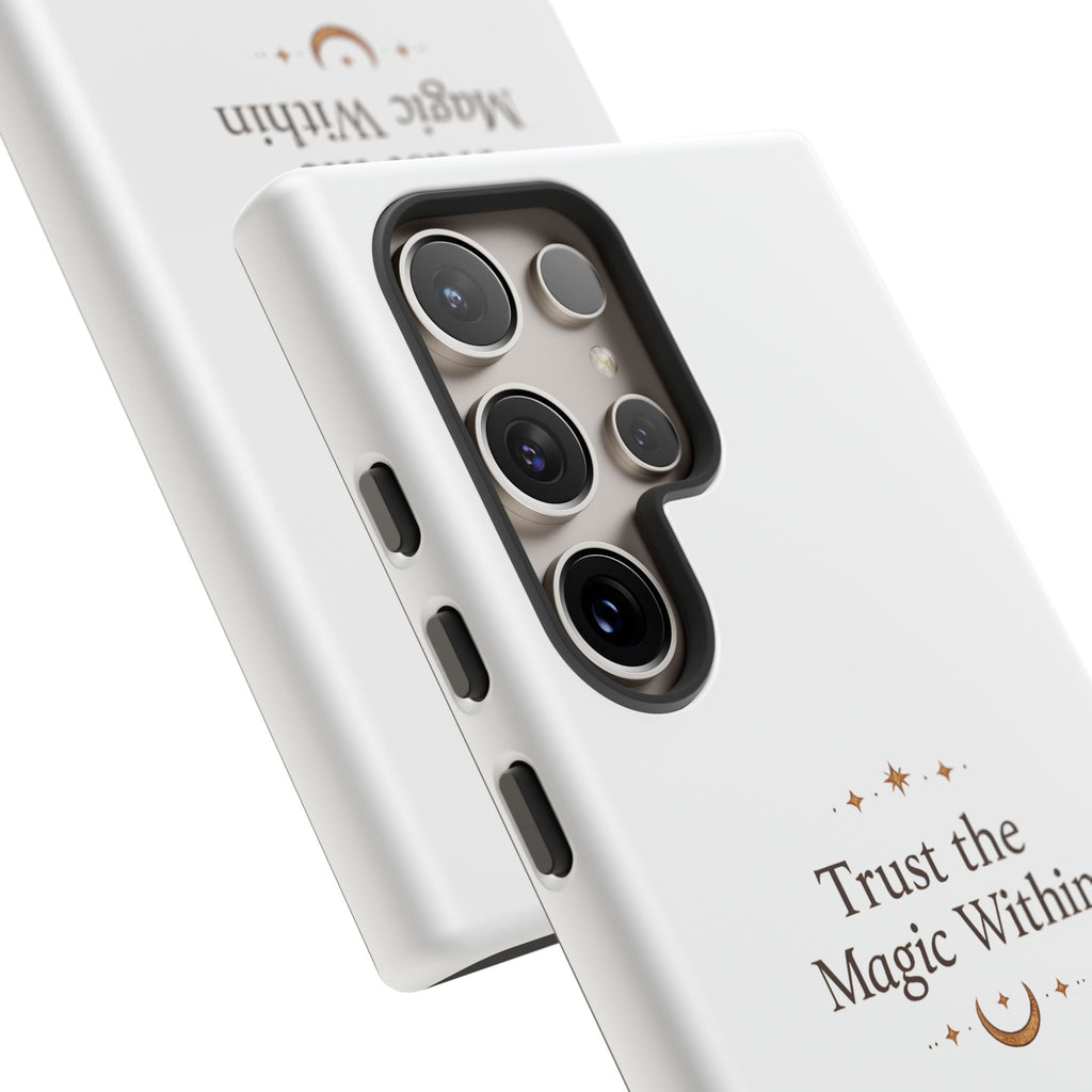 Trust the Magic Within phone case | inspirational moon stars design