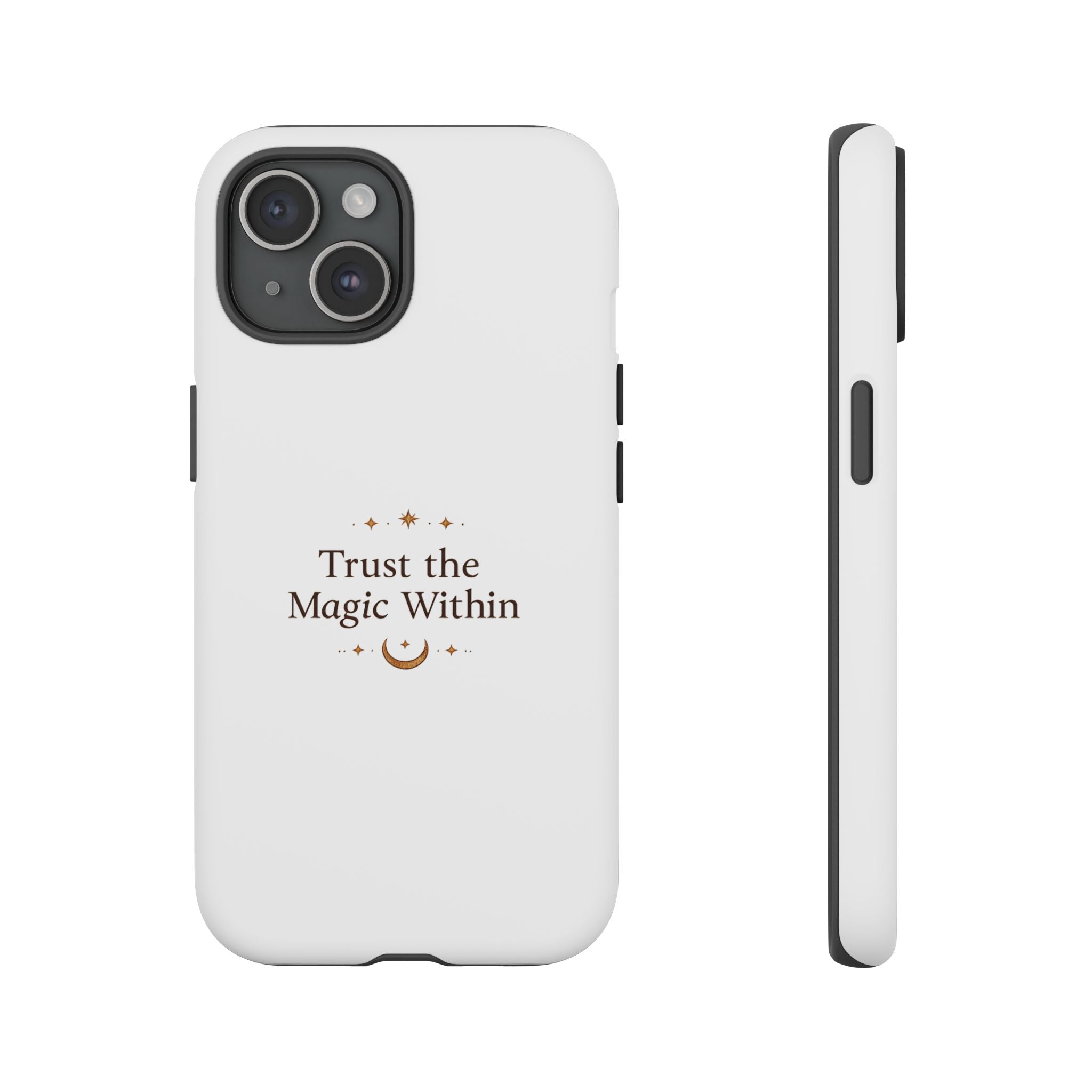 Trust the Magic Within phone case | inspirational moon stars design
