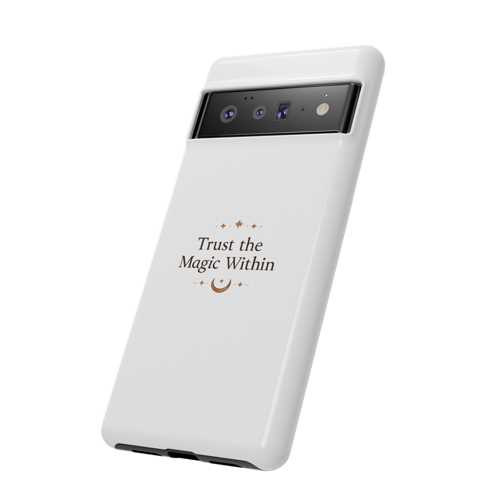 Trust the Magic Within phone case | inspirational moon stars design