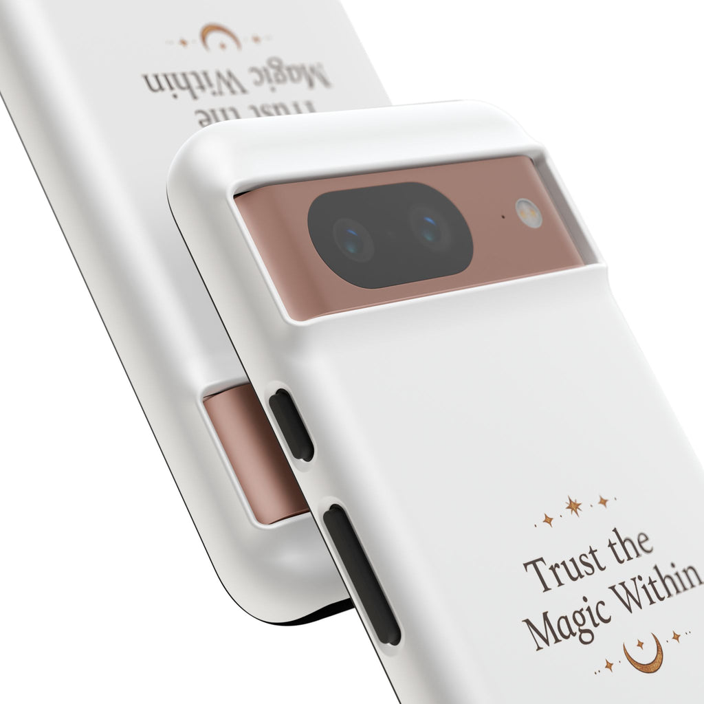 Trust the Magic Within phone case | inspirational moon stars design