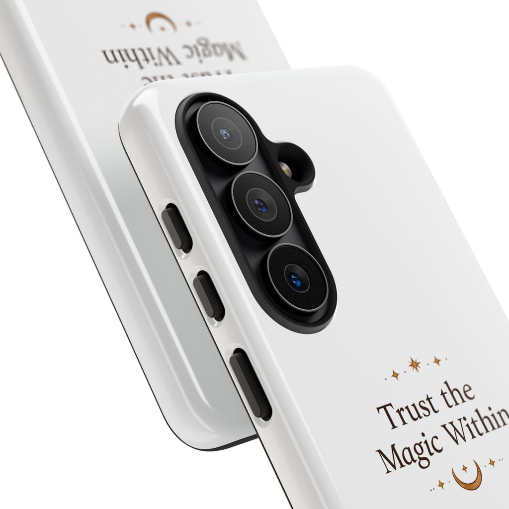 Trust the Magic Within phone case | inspirational moon stars design
