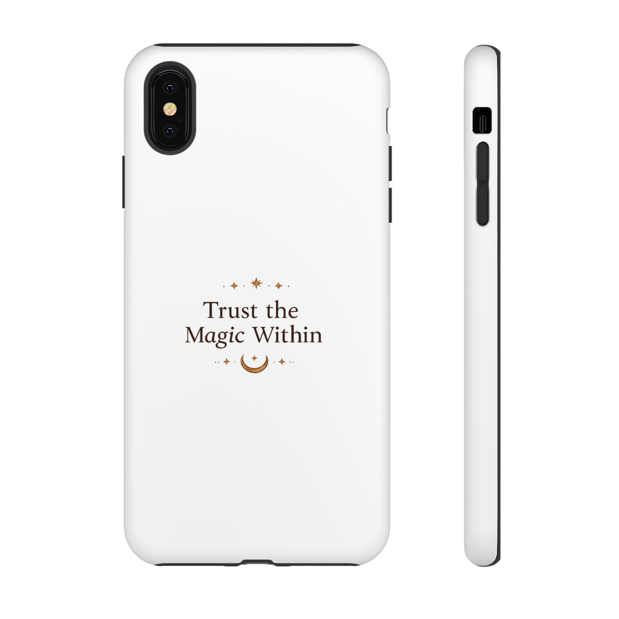Trust the Magic Within phone case | inspirational moon stars design