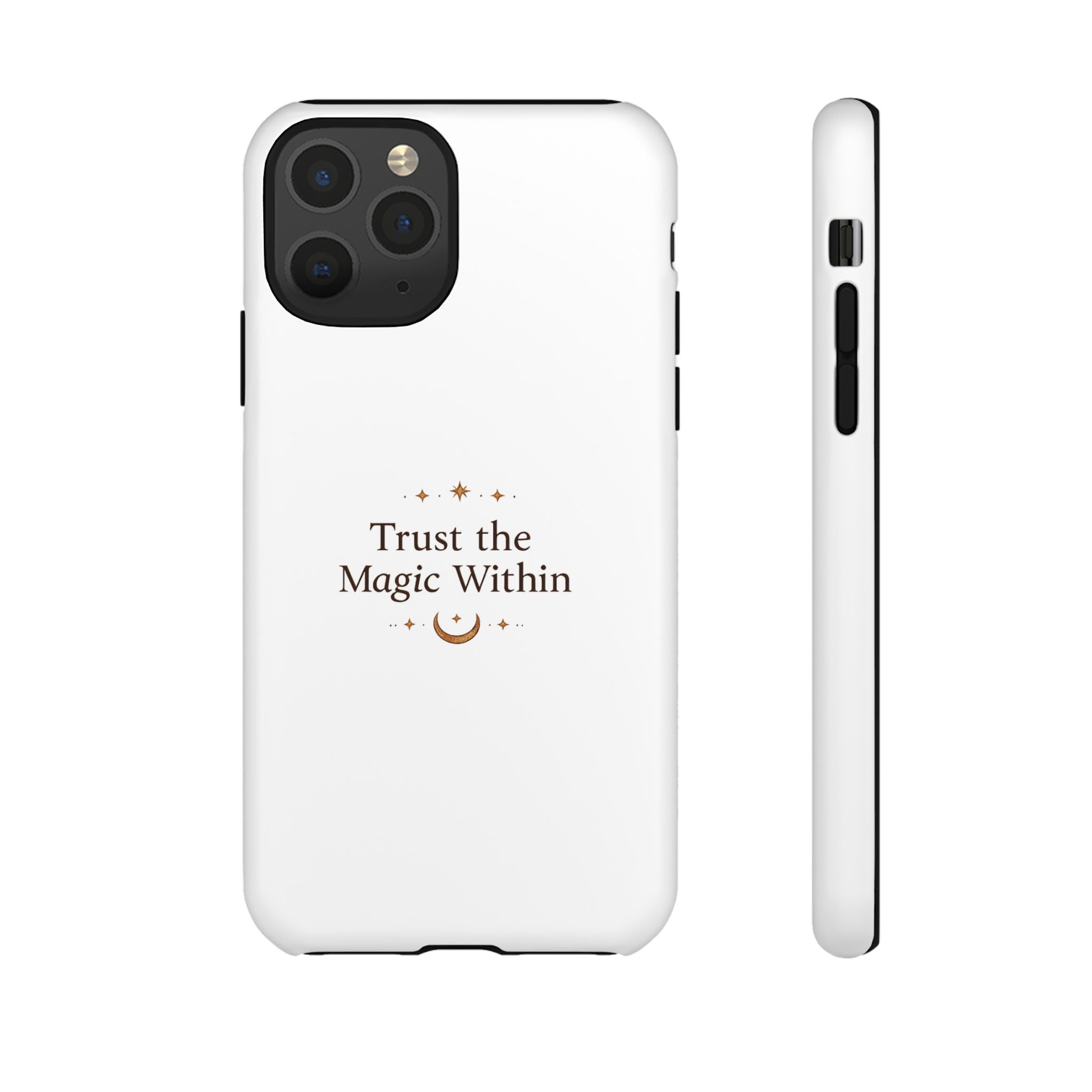 Trust the Magic Within phone case | inspirational moon stars design