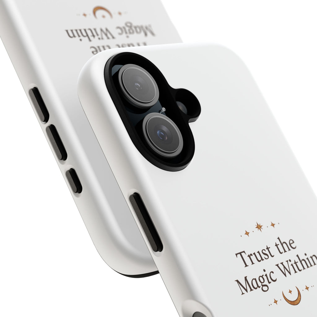 Trust the Magic Within phone case | inspirational moon stars design
