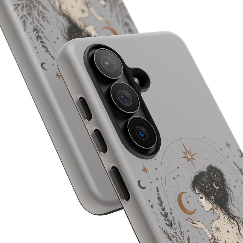 Celestial Witch Illustration Phone Case | Moon Magic, Crystals, Botanical