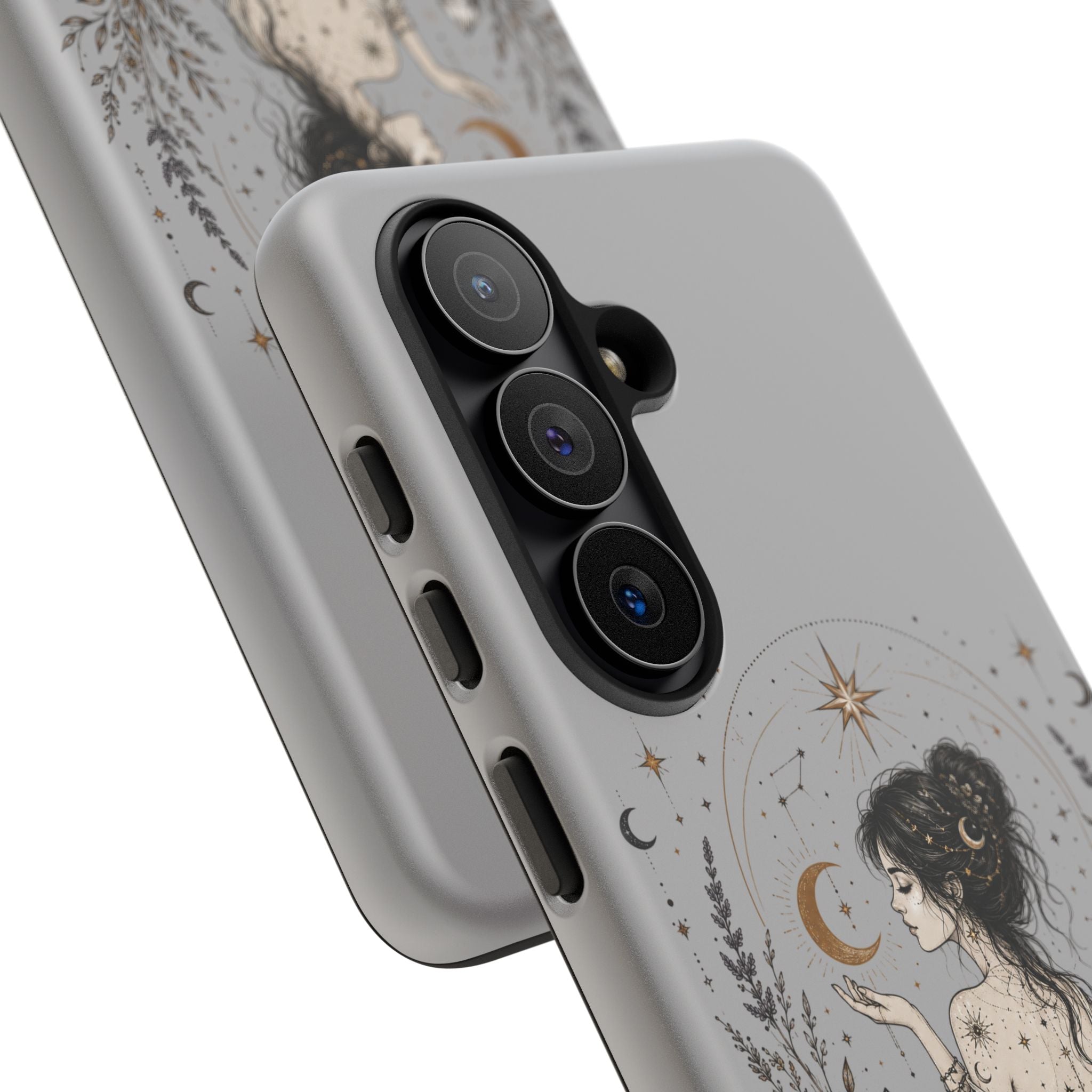 Celestial Witch Illustration Phone Case | Moon Magic, Crystals, Botanical