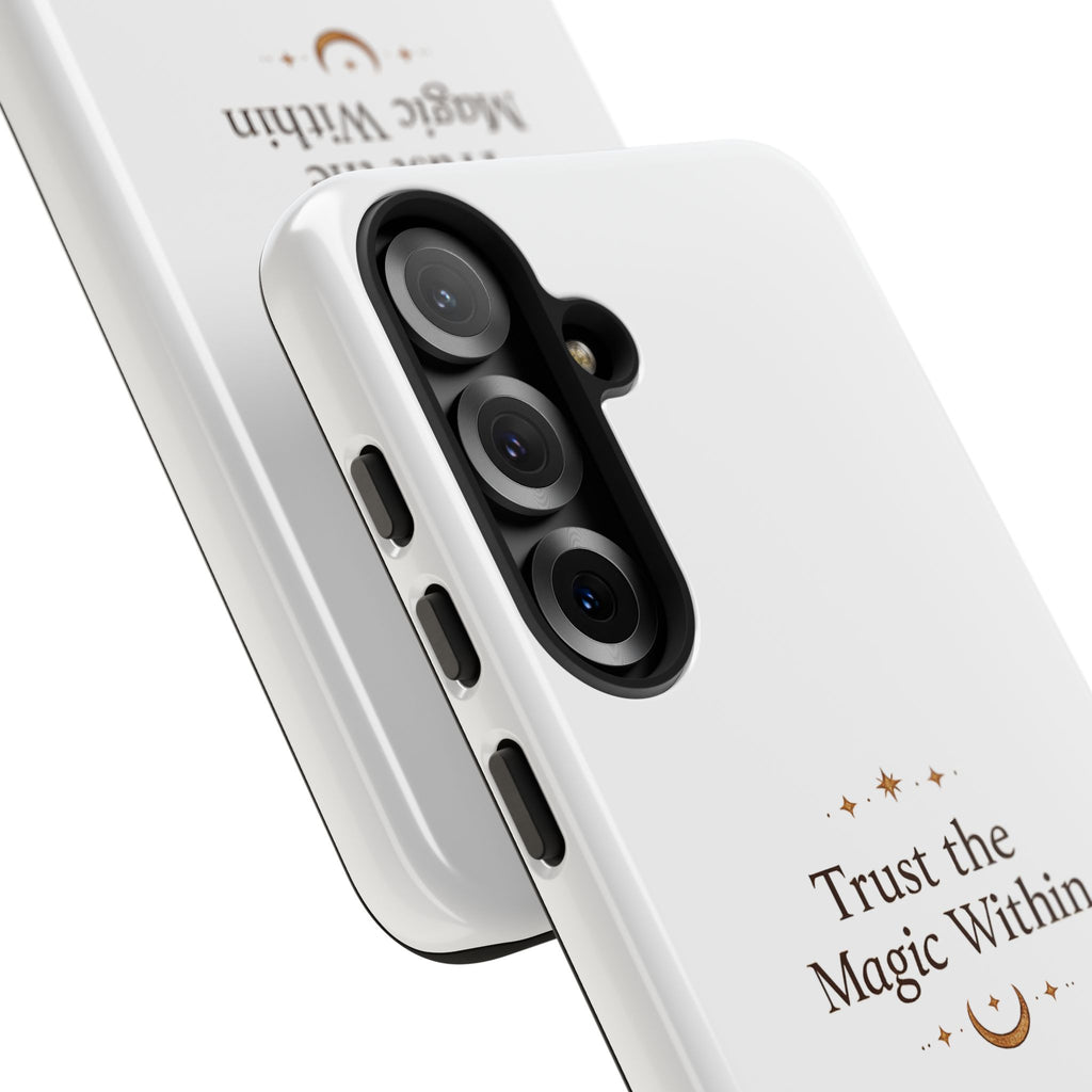 Trust the Magic Within phone case | inspirational moon stars design