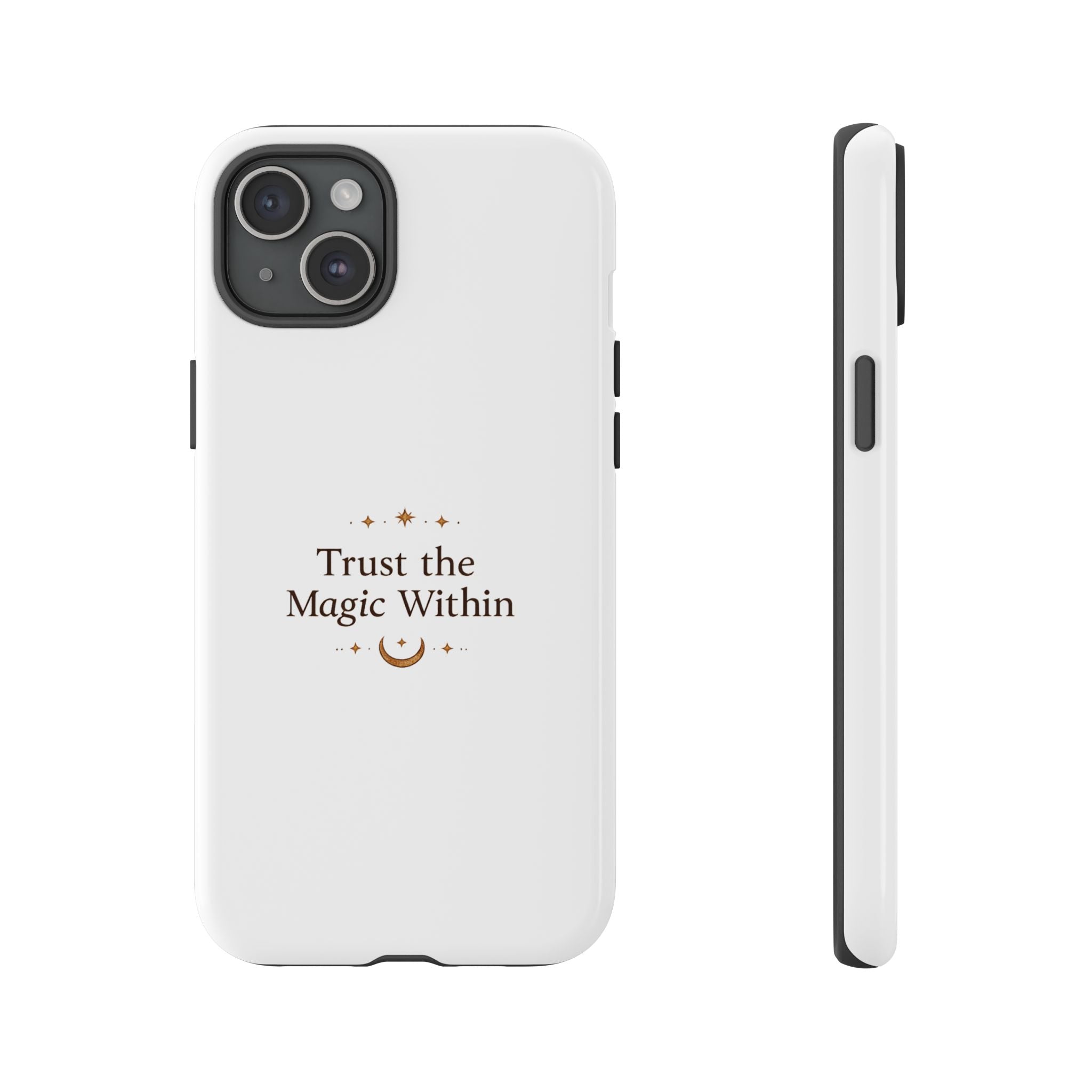 Trust the Magic Within phone case | inspirational moon stars design