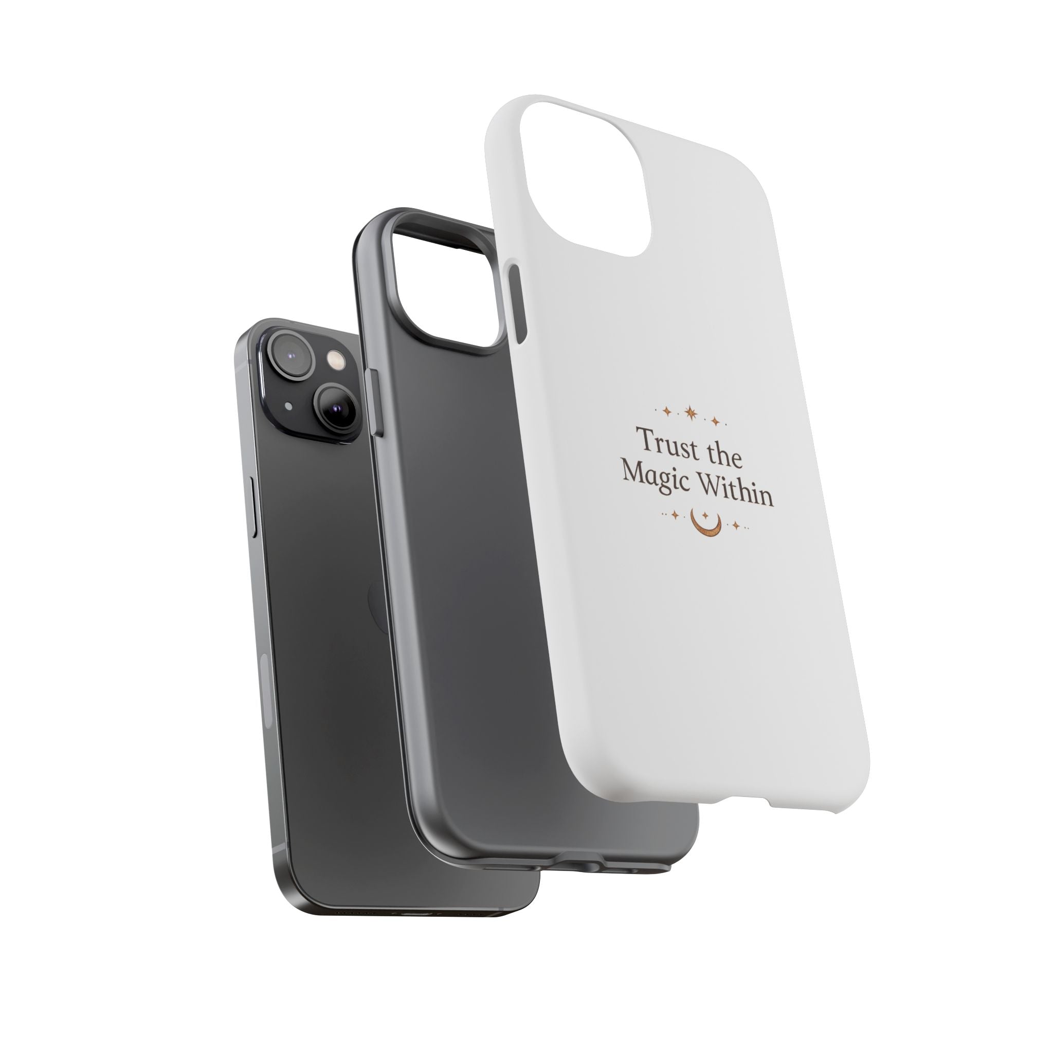 Trust the Magic Within phone case | inspirational moon stars design