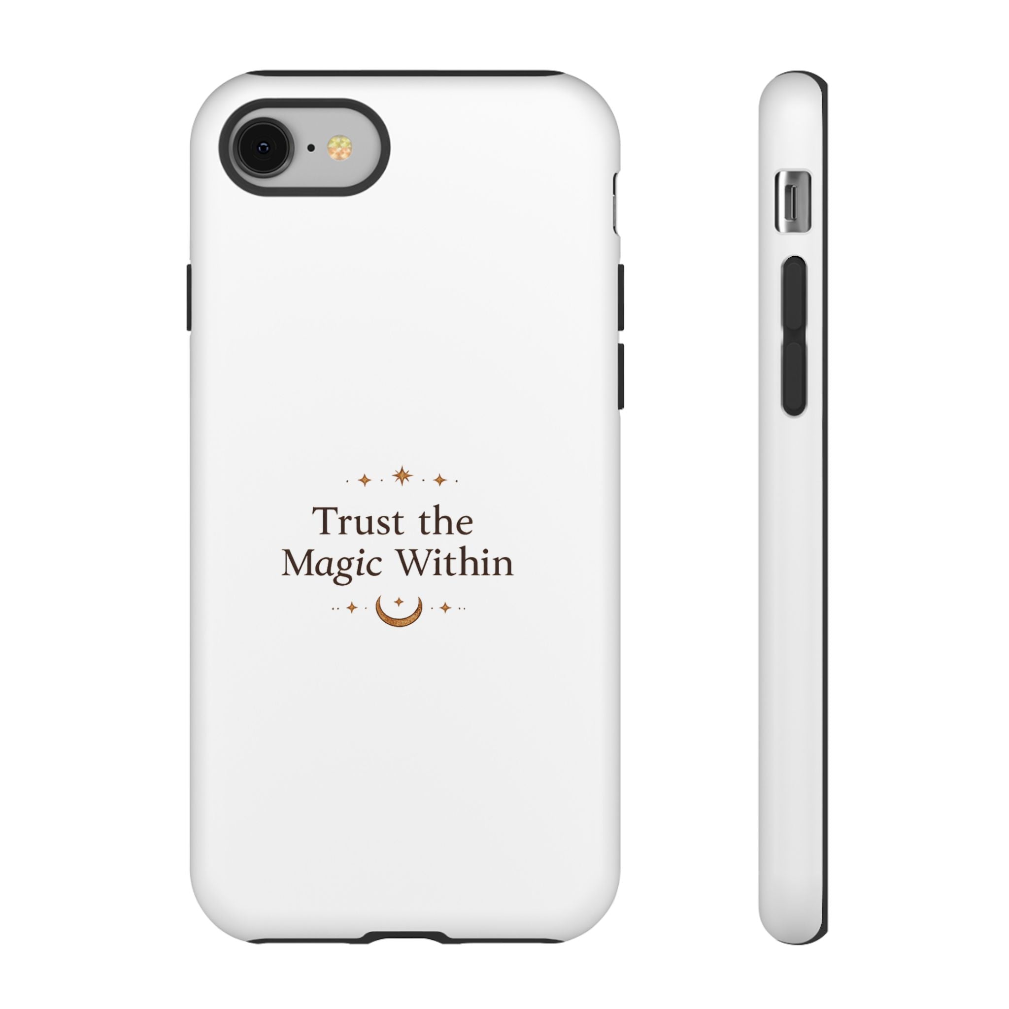 Trust the Magic Within phone case | inspirational moon stars design
