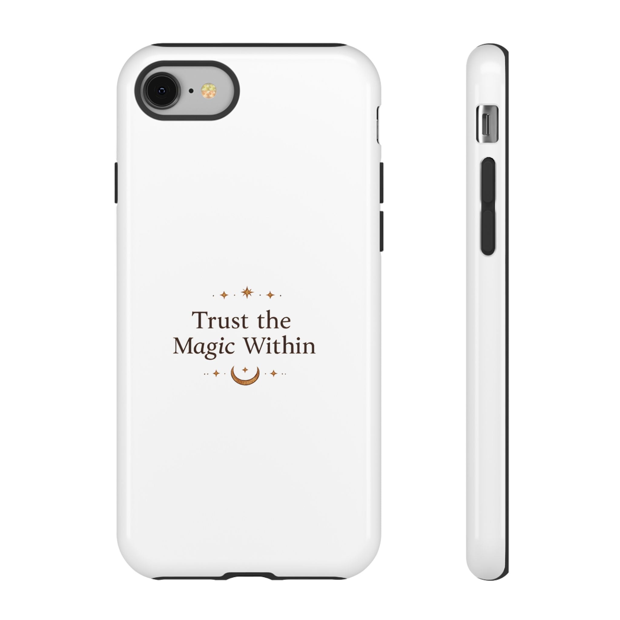 Trust the Magic Within phone case | inspirational moon stars design