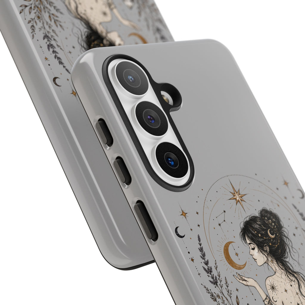 Celestial Witch Illustration Phone Case | Moon Magic, Crystals, Botanical